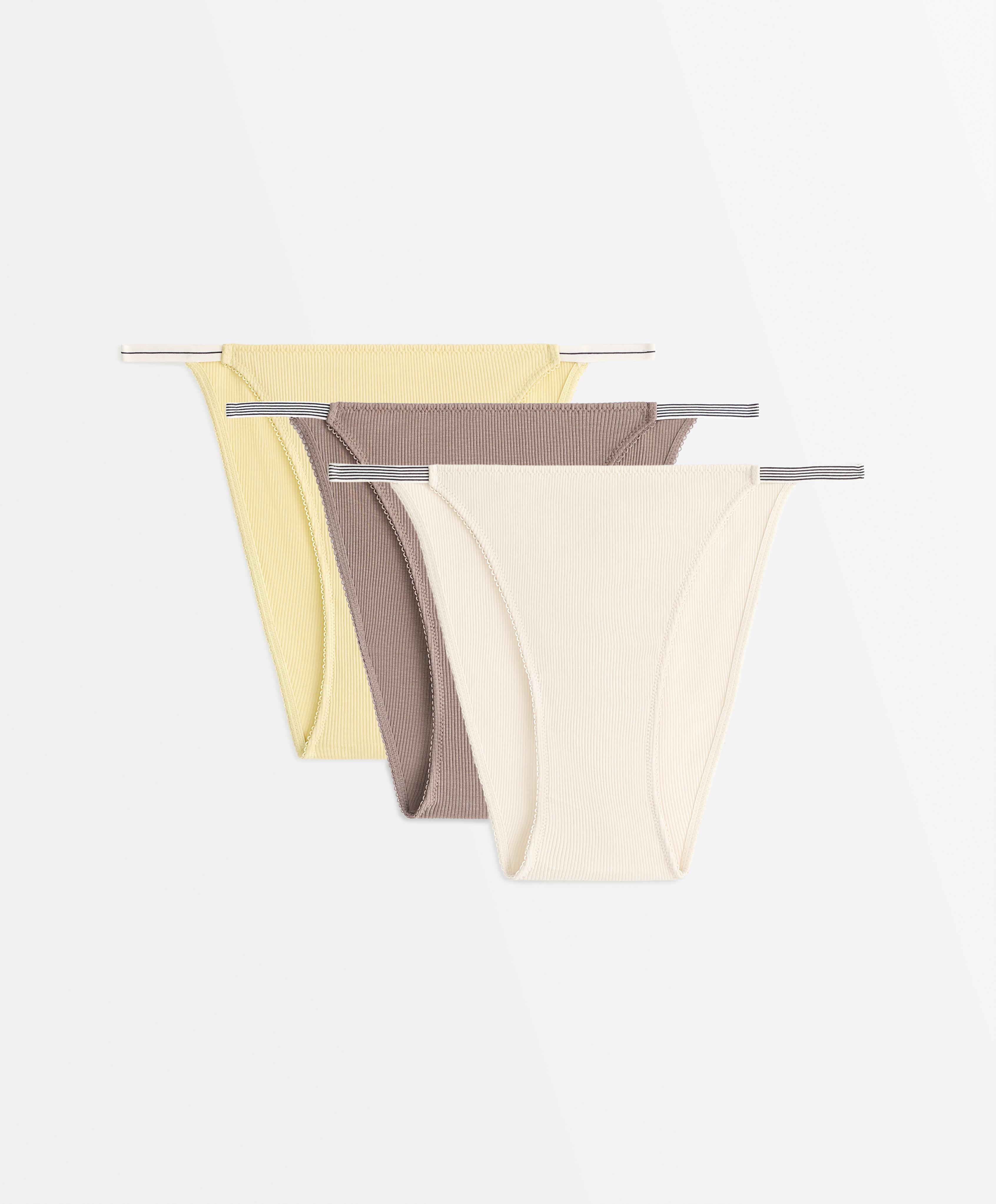 3 rib cotton classic briefs — LIME GREEN