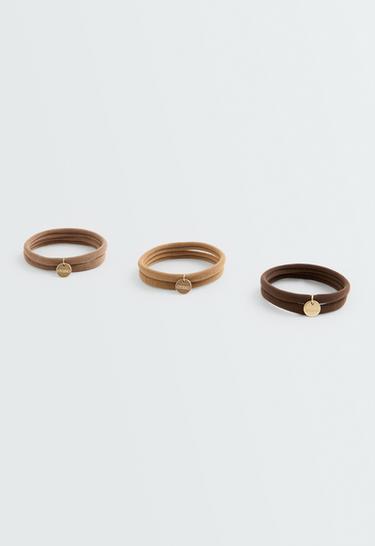 6 Oysho plaque hair ties — ACID 1
