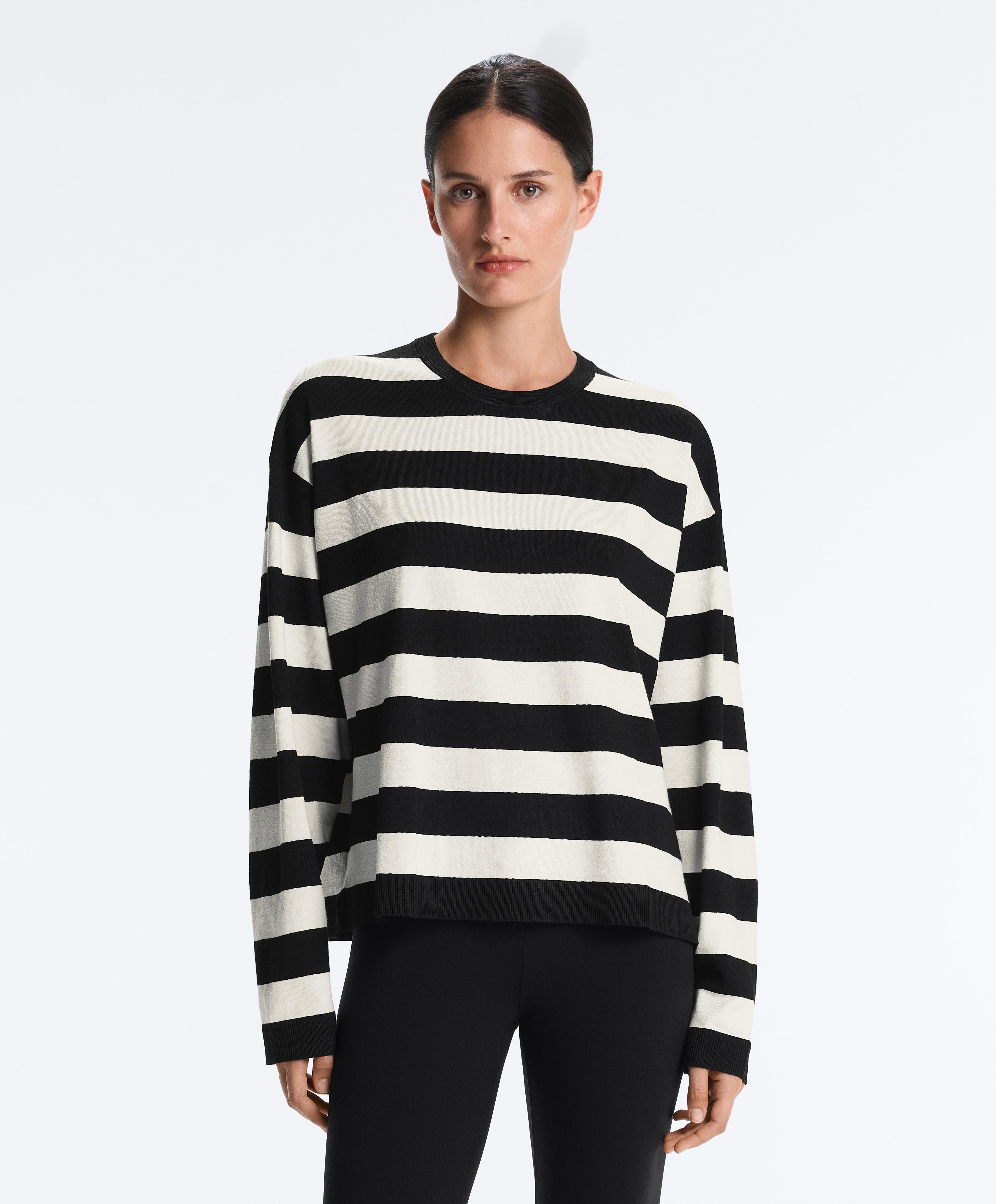 Striped knit jumper — PALE ECRU
