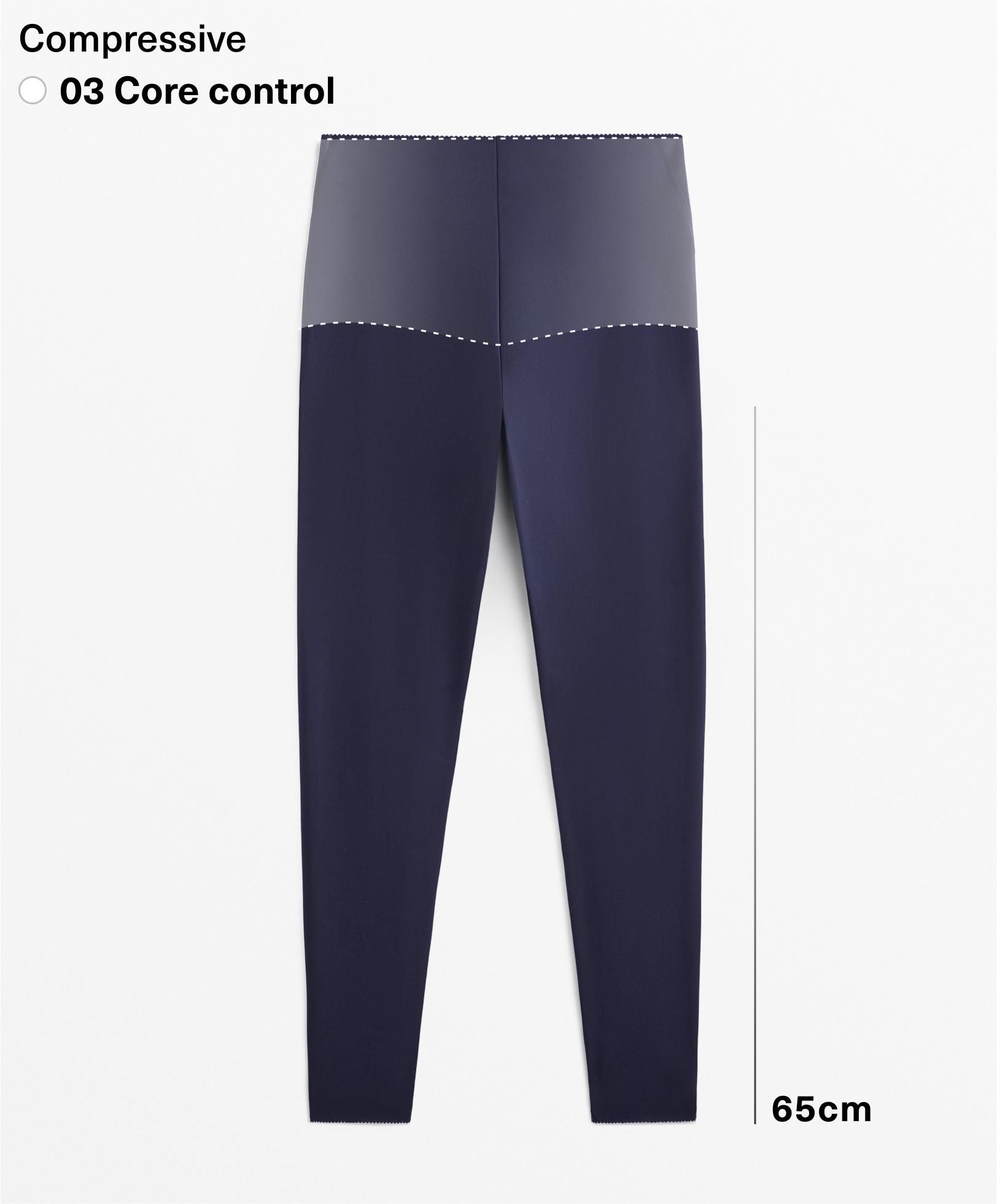 Compressive core control ankle-length leggings - Sale