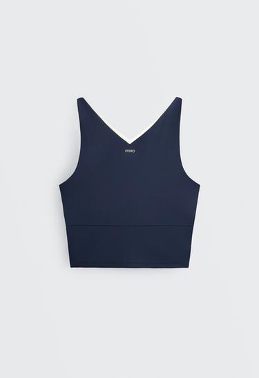 Comfortlux strap tank top V-neck — NAVY BLUE 9