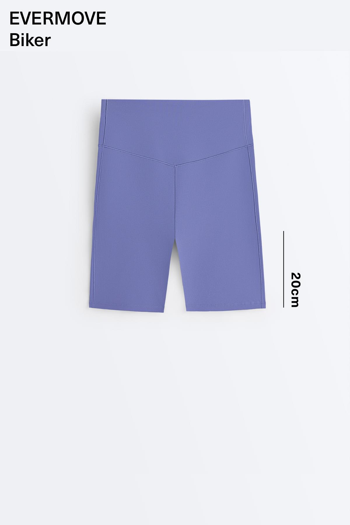 Evermove high-rise 20cm cycle leggings — BLUEBERRY