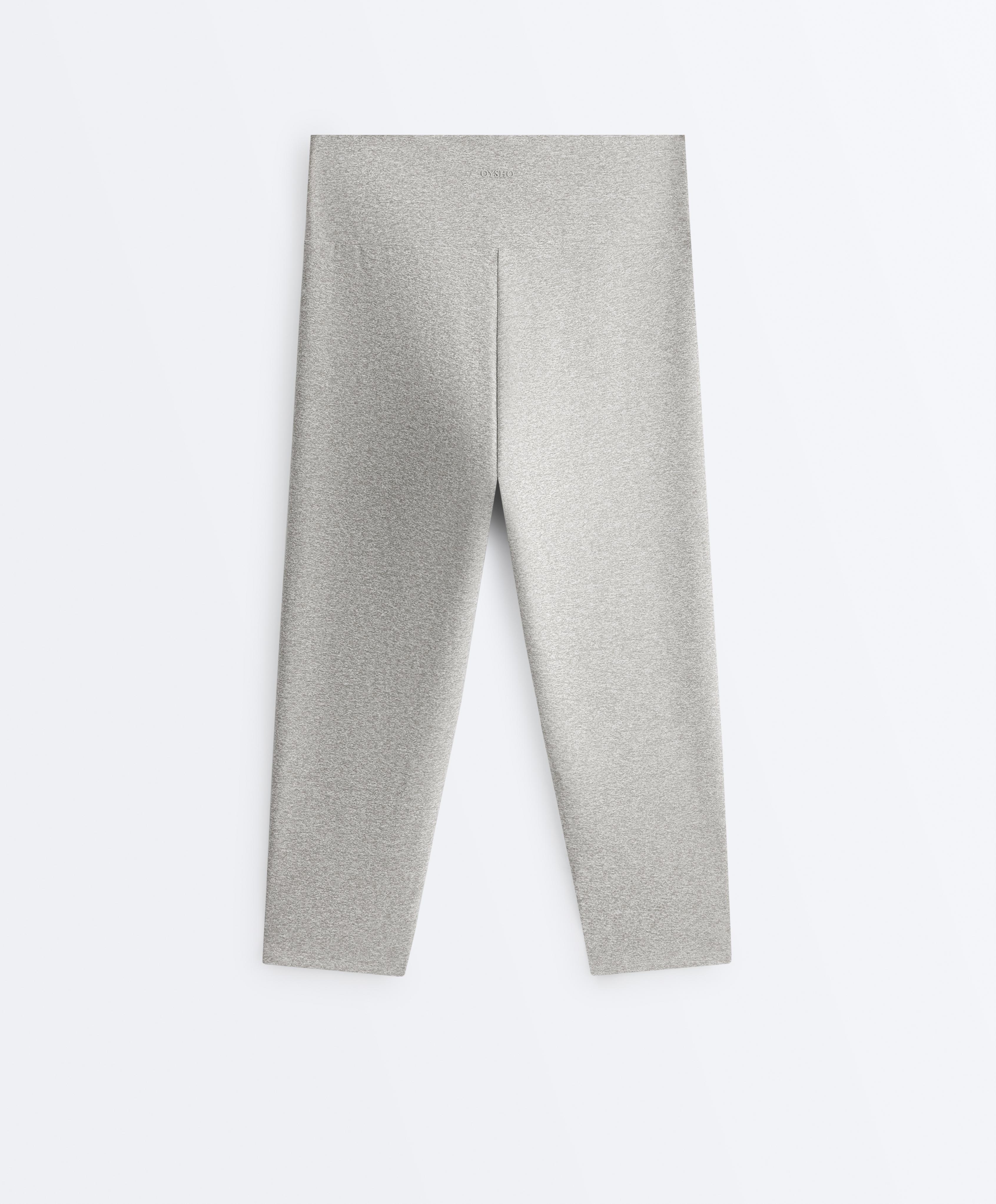Comfortlux 40cm high-rise marl knee-length leggings — GREY MELANGE