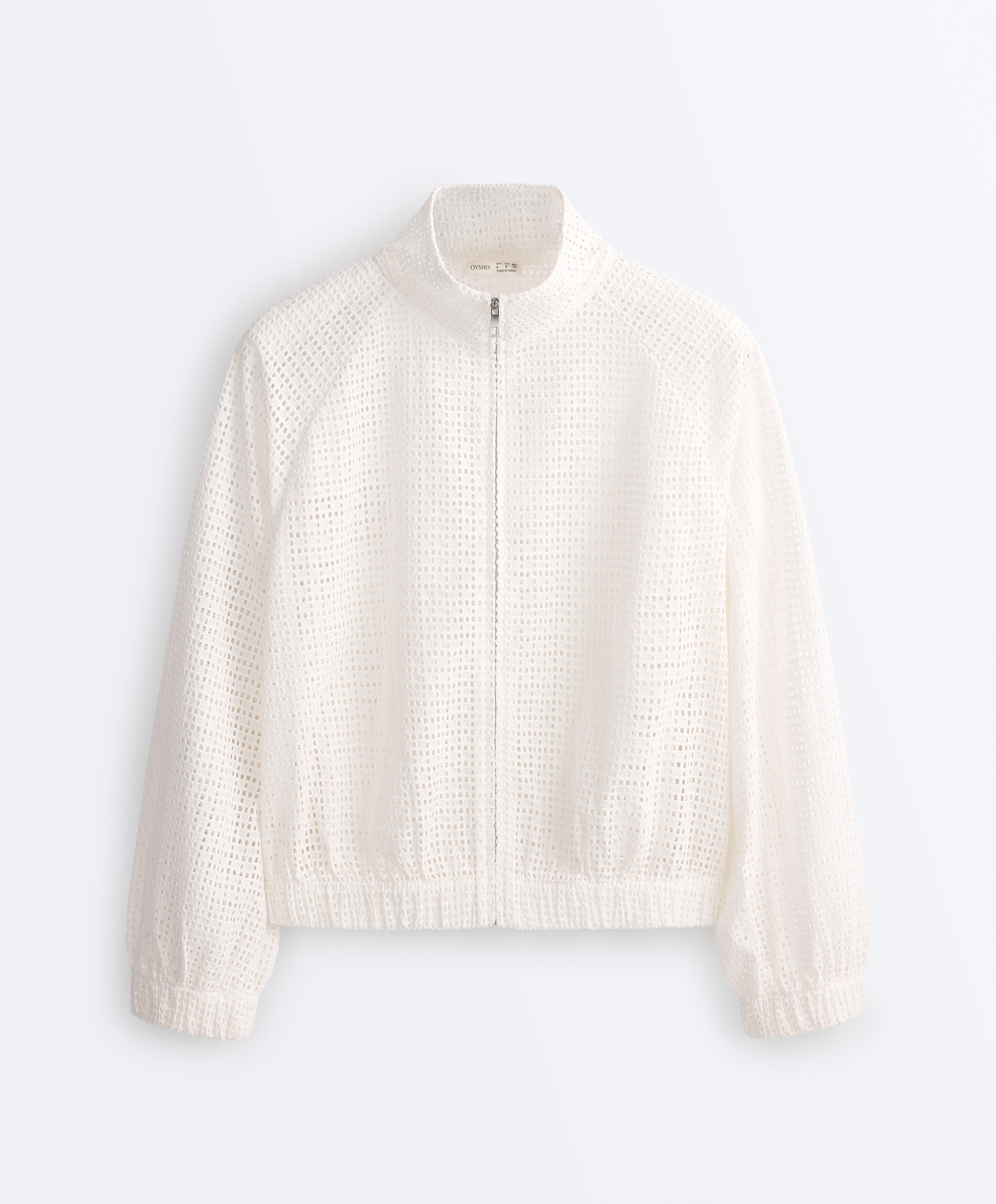 100% cotton openwork jacket 100% cotton openwork jacket