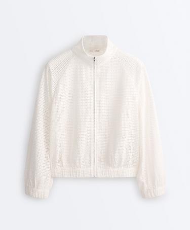 100% cotton openwork jacket — WHITE  7