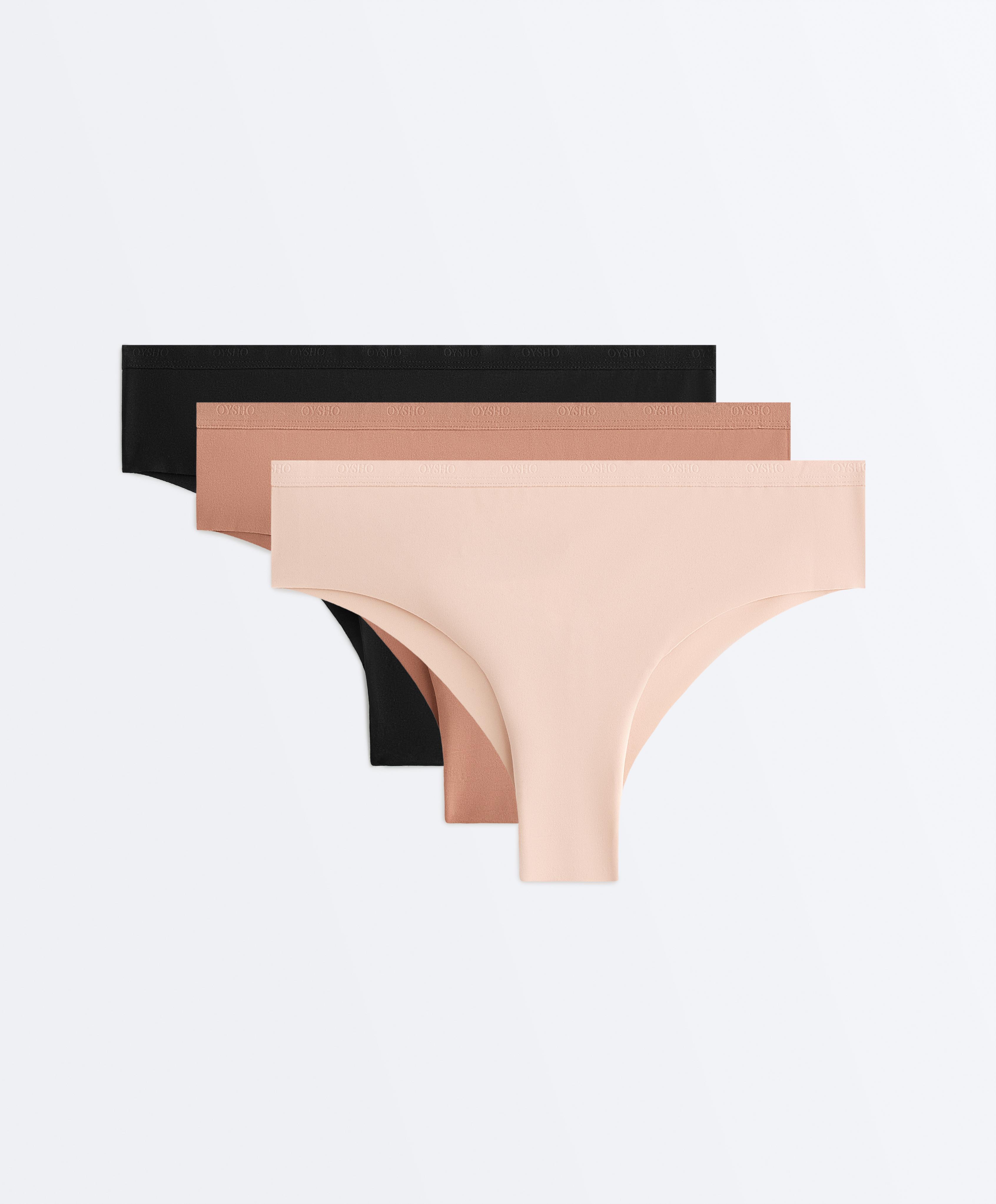3 slips brésiliens en mélange de polyamide à Logo