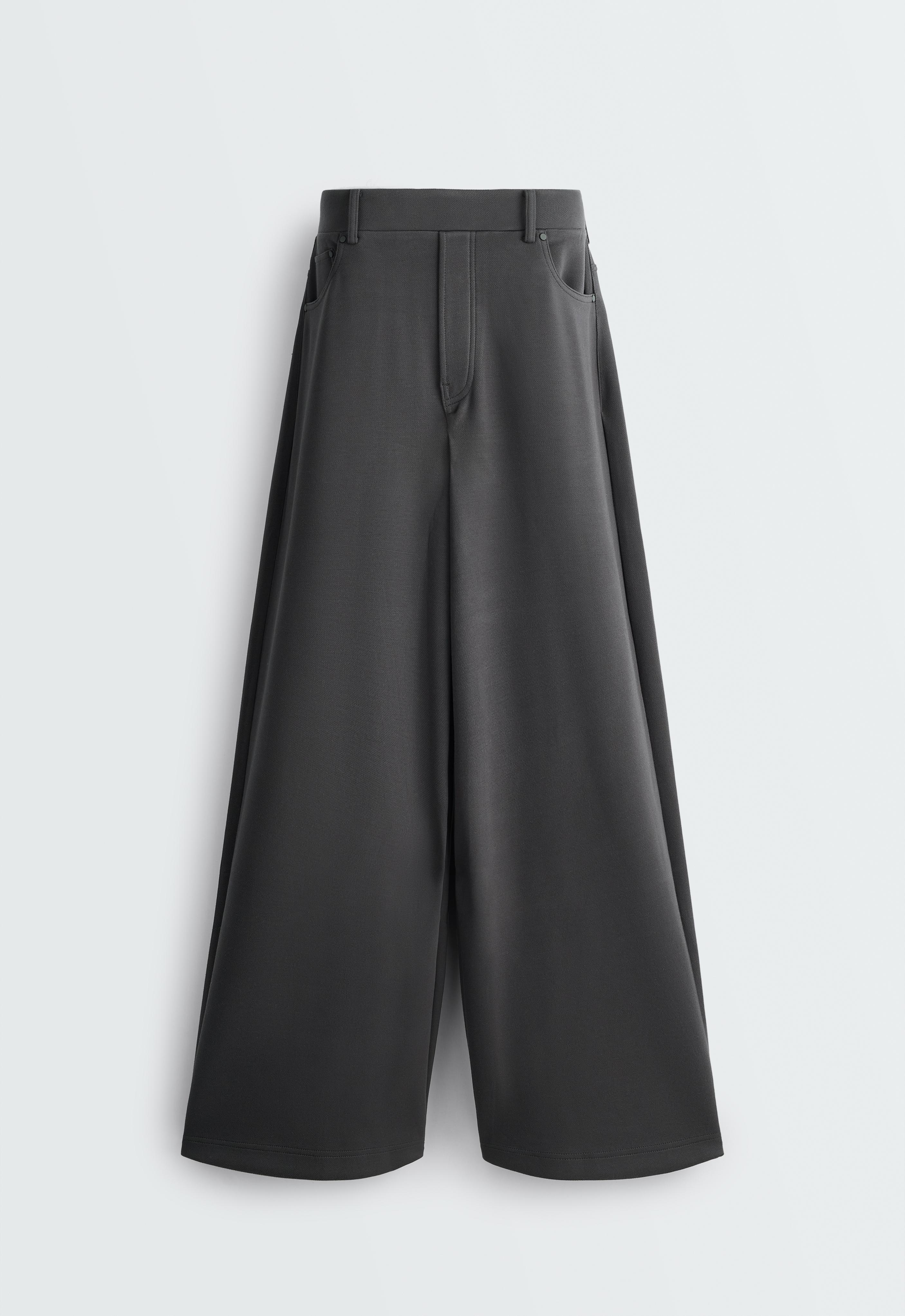 5-pocket wide-leg trousers — DARK ANTHRACITE