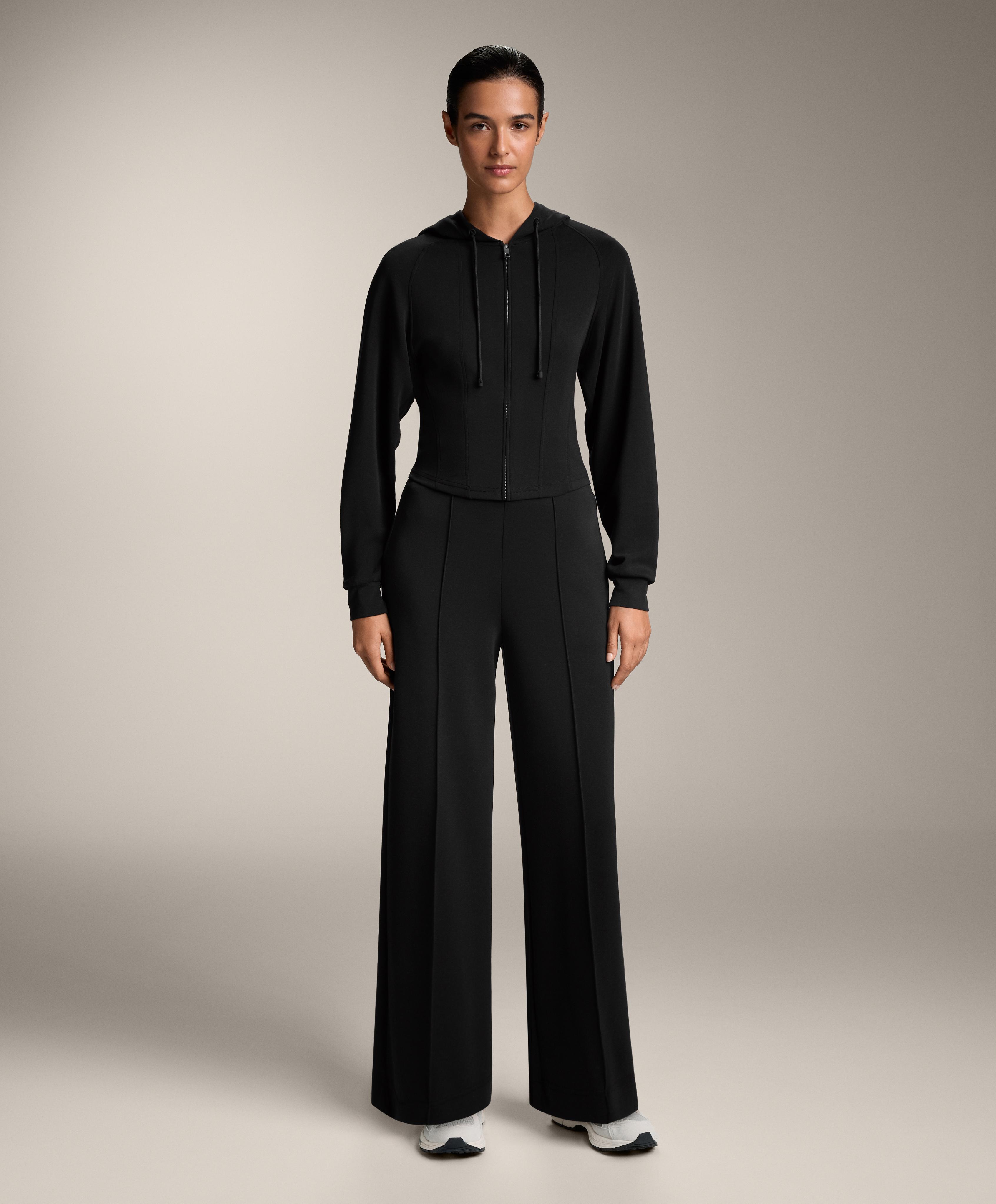 Straight-leg trousers with soft-touch modal and crease Straight-leg trousers with soft-touch modal and crease