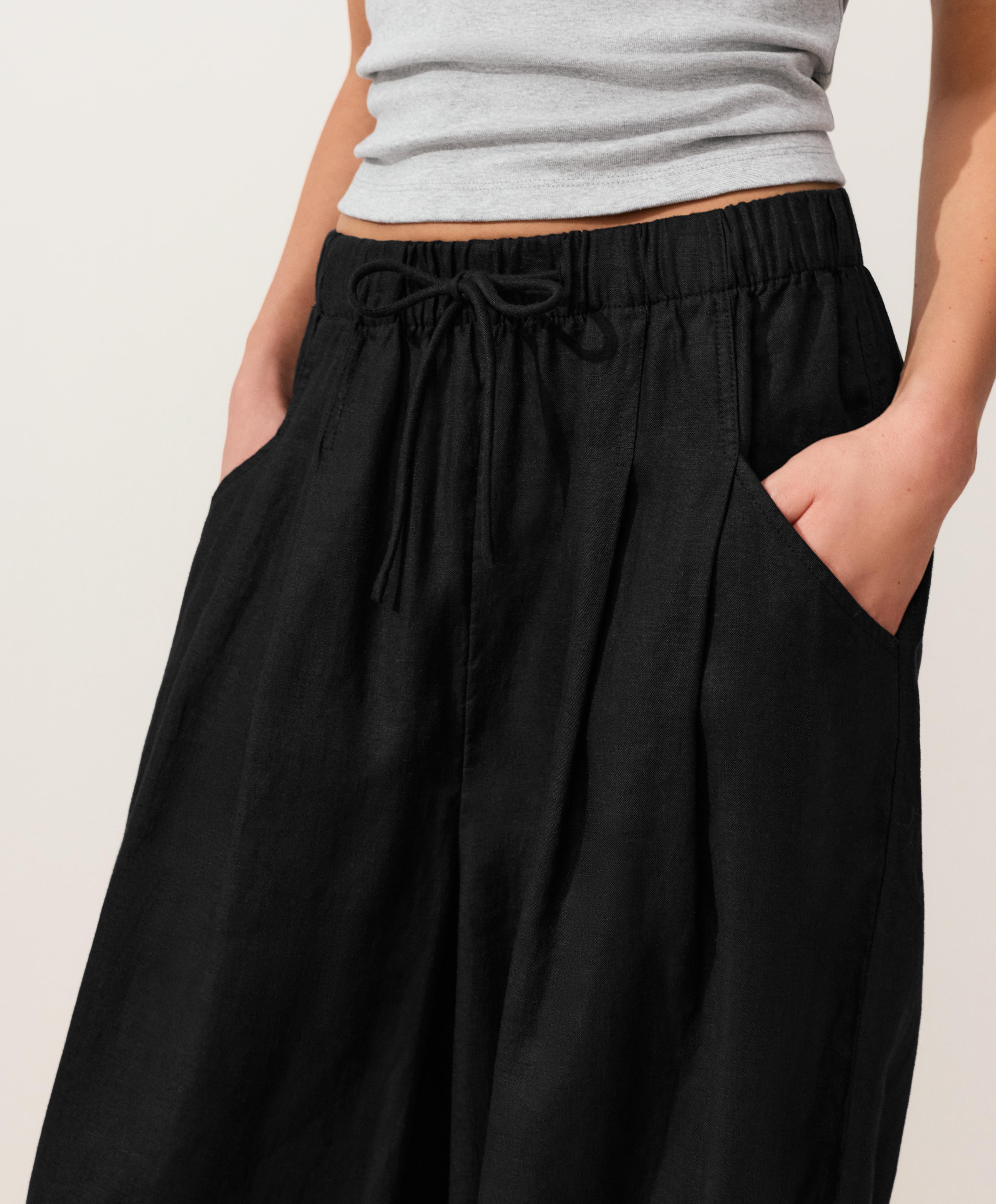 100% linen balloon trousers 100% linen balloon trousers