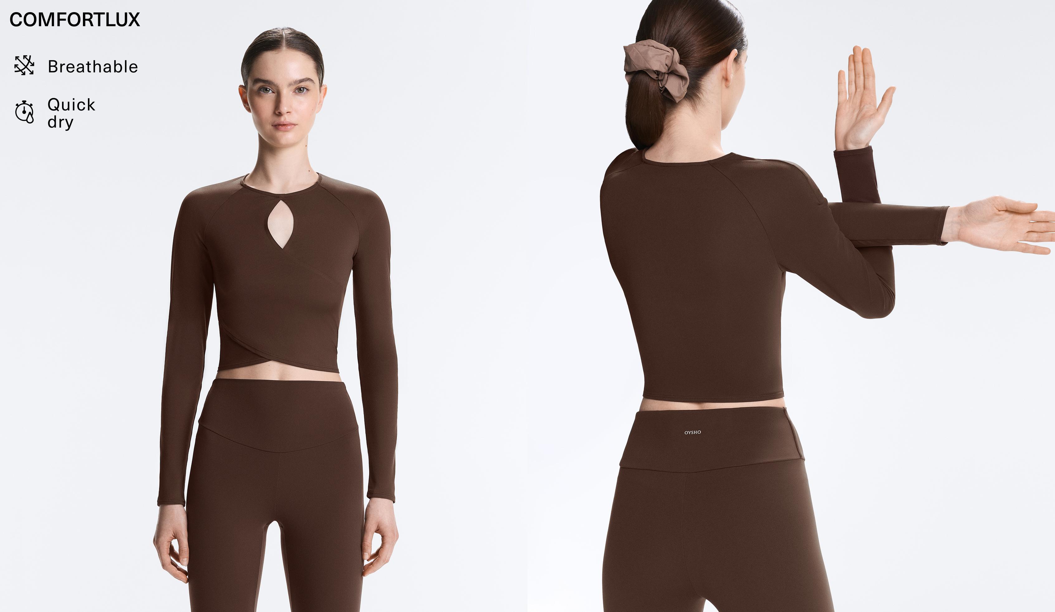 Comfortlux long-sleeved T-shirt — BROWN