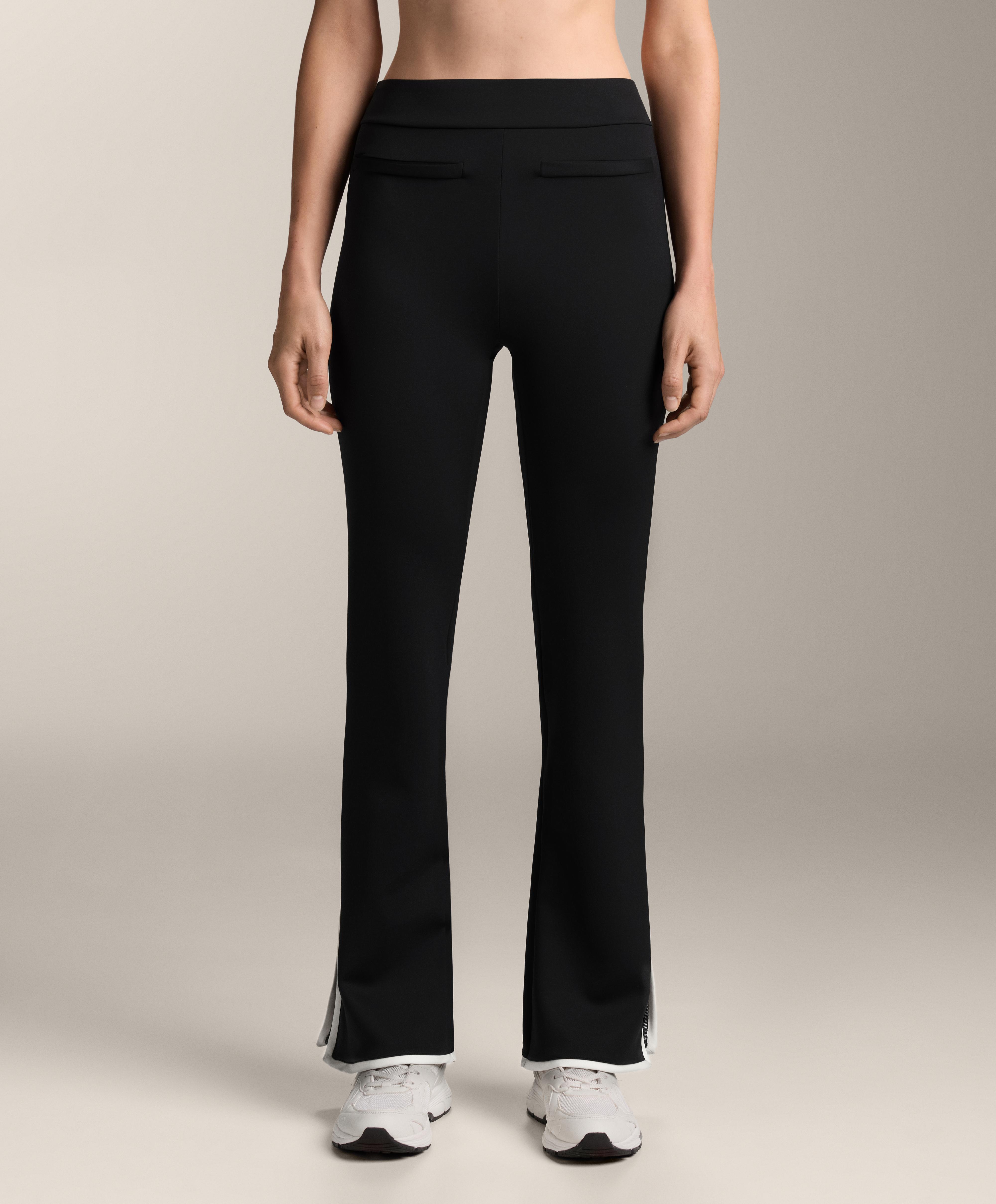 Pantalon flare effet néoprène à contraste Pantalon flare effet néoprène à contraste