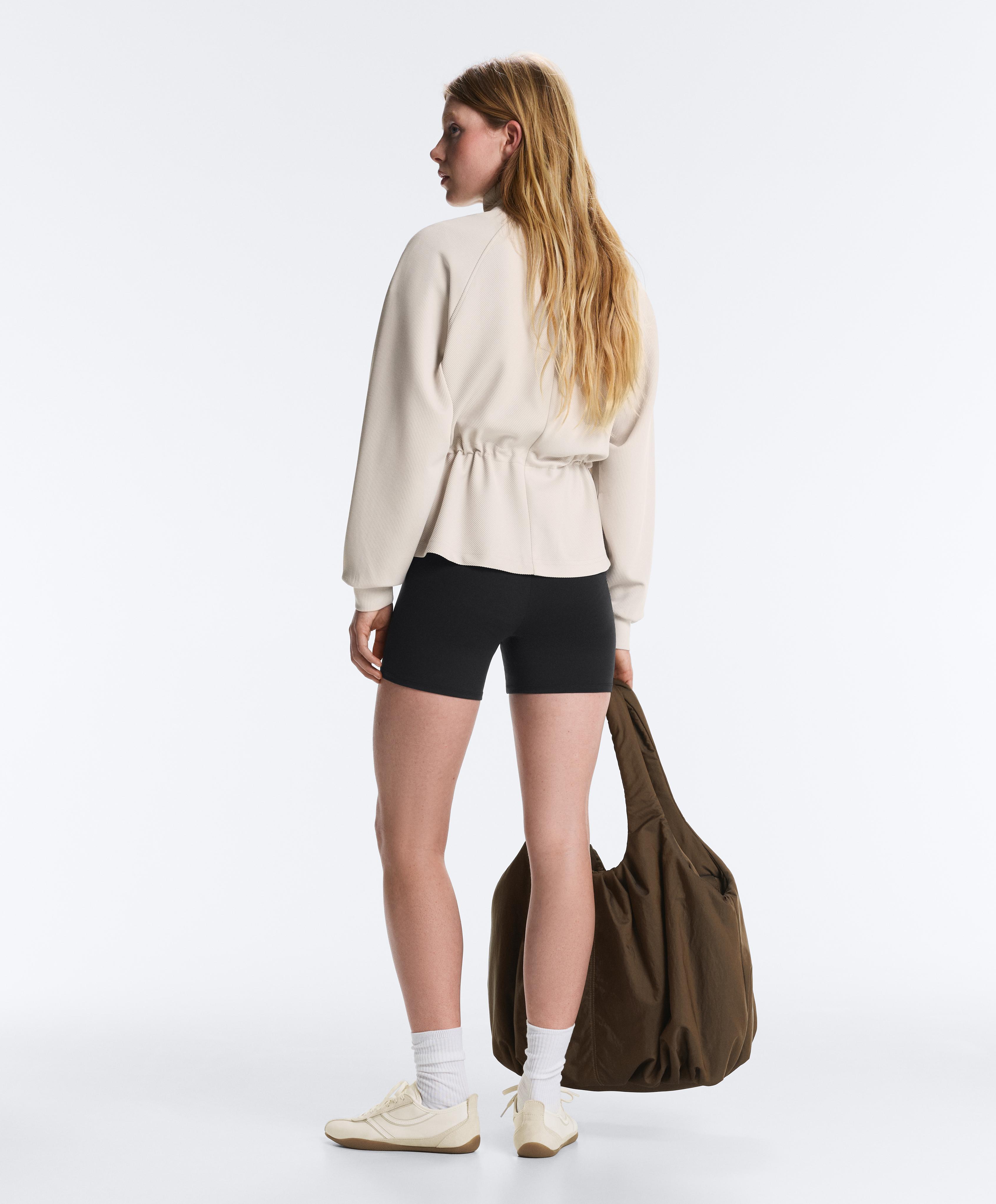 Adjustable waist jacket with 20% modal — PALE MINK