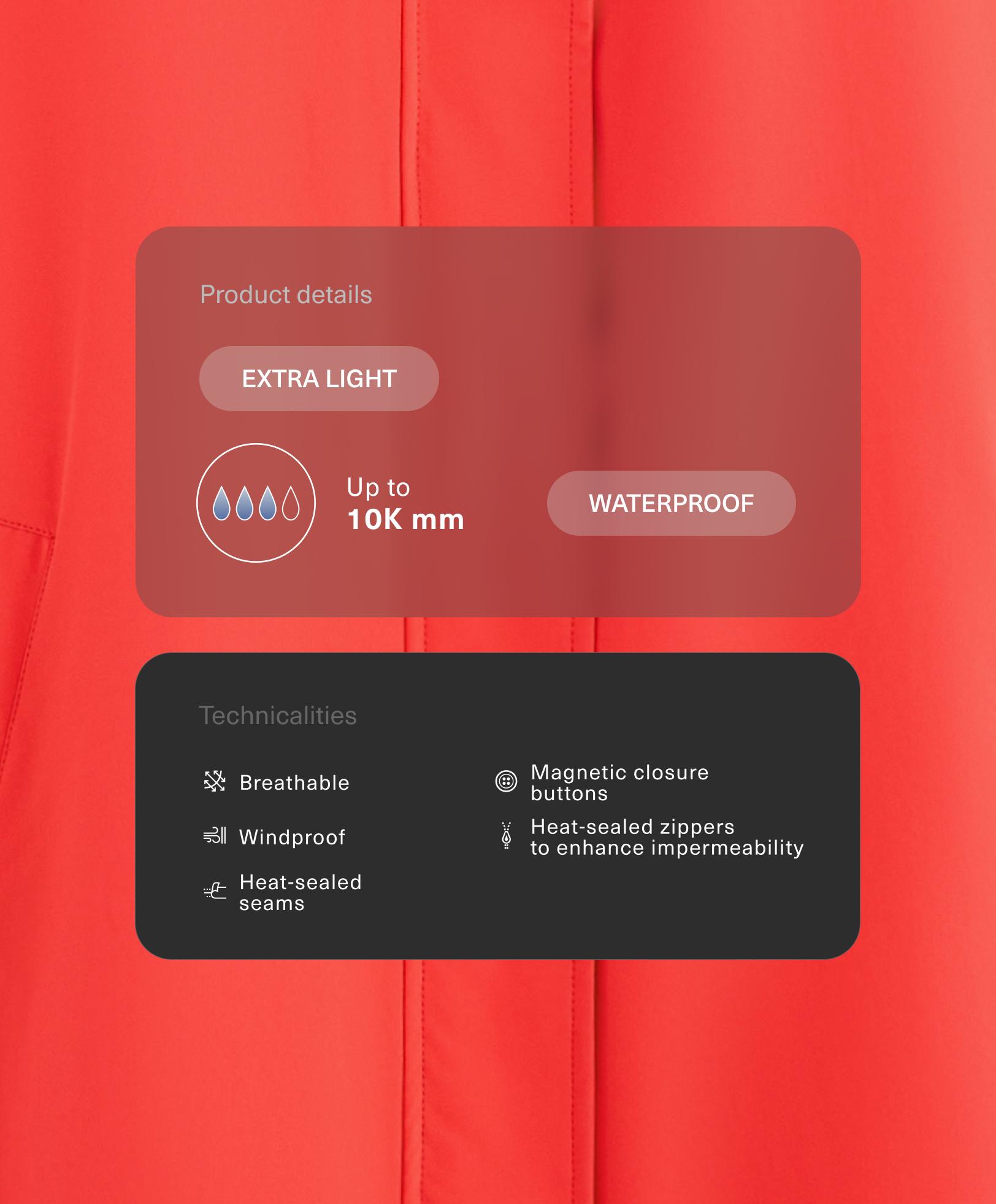 Extra lightweight 10k waterproof jacket