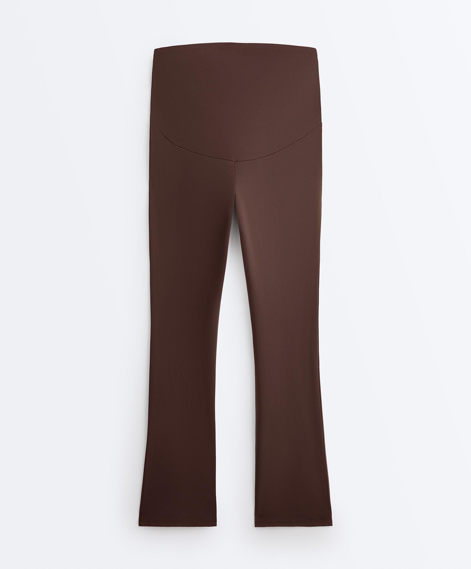 Maternity Comfortlux flare trousers — BROWN
