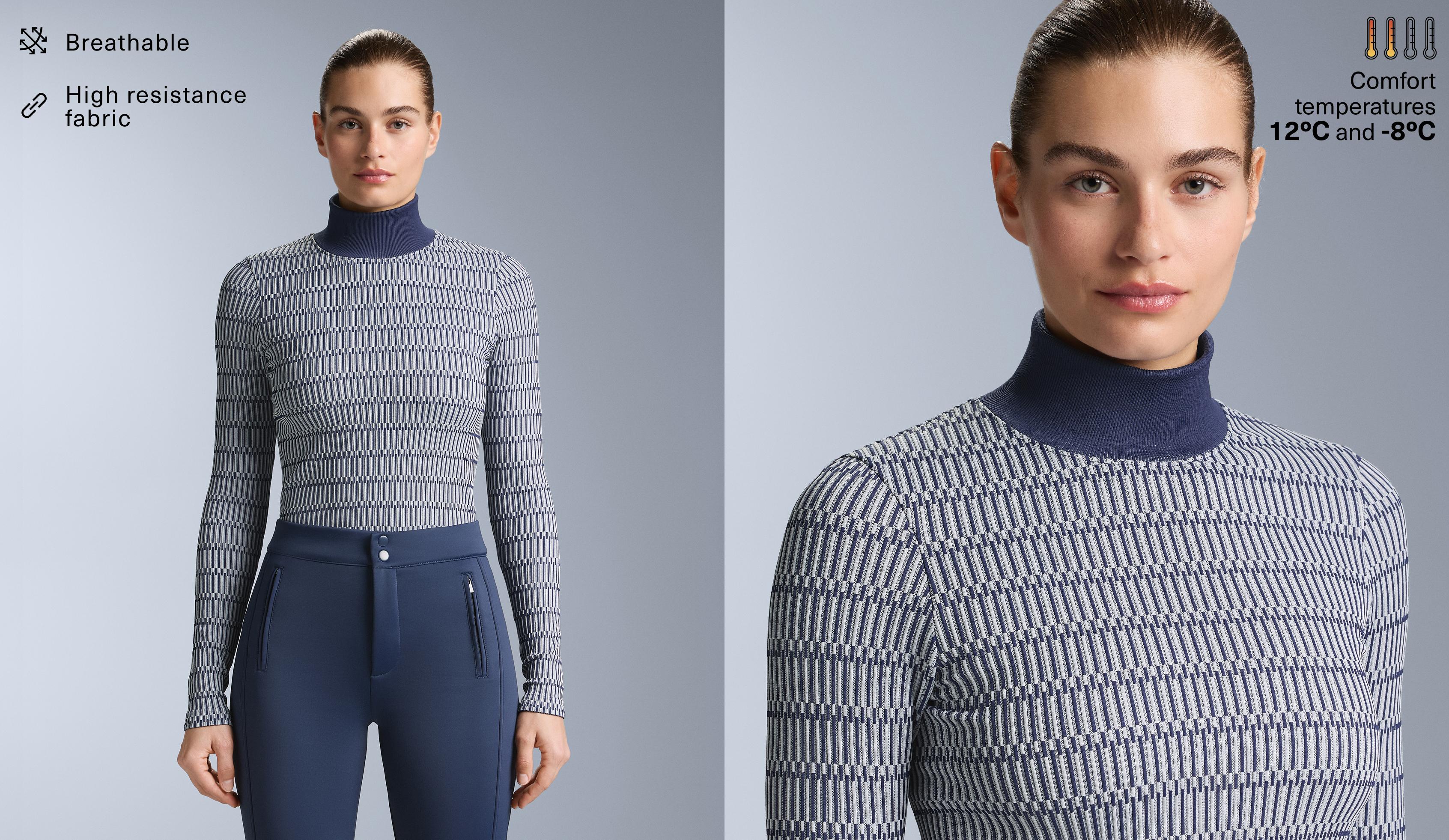 Θερμική μπλούζα seamless base layer με γεωμετρικό σχέδιο