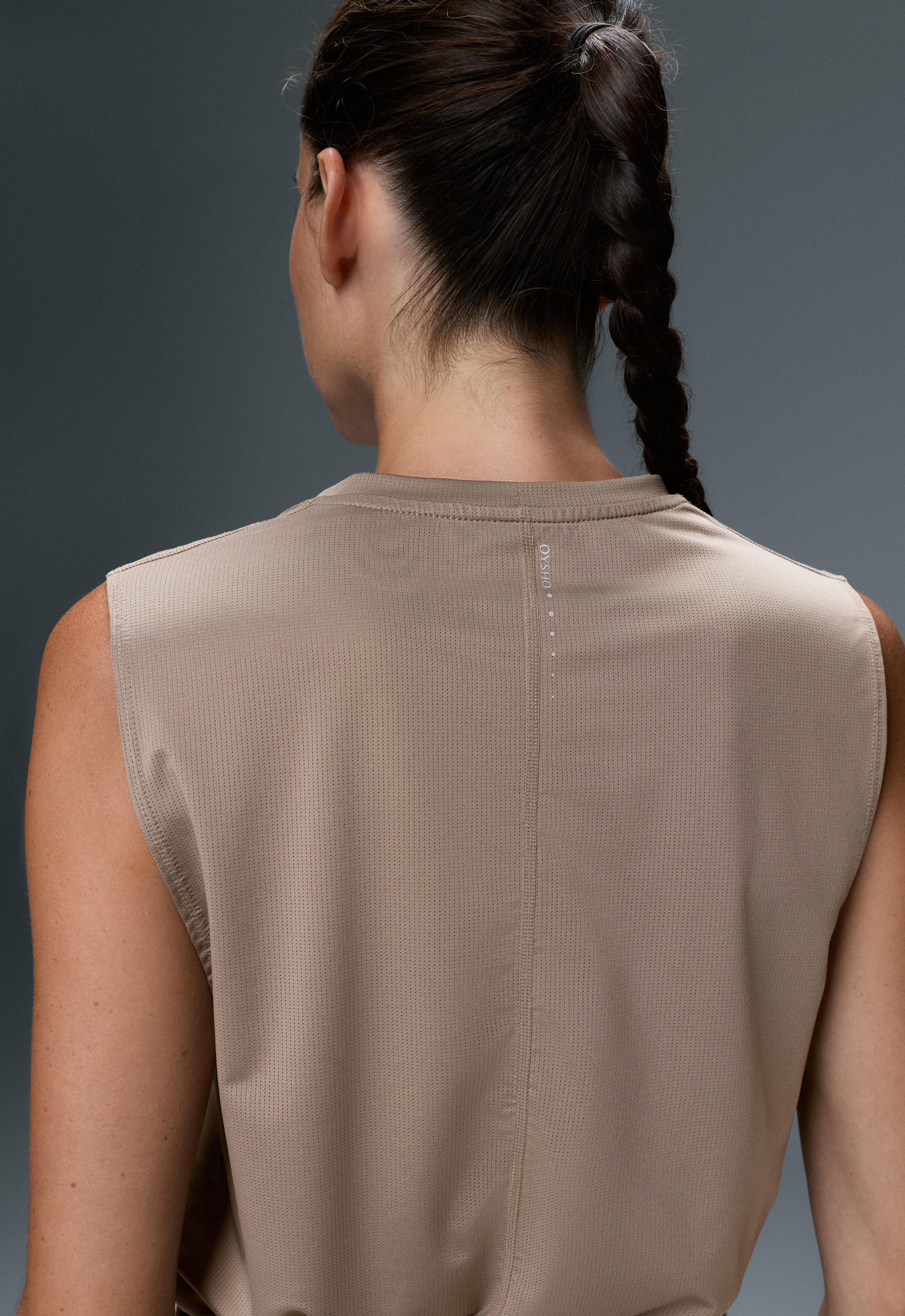 Technical Sleeveless T-shirt — MINK GREY