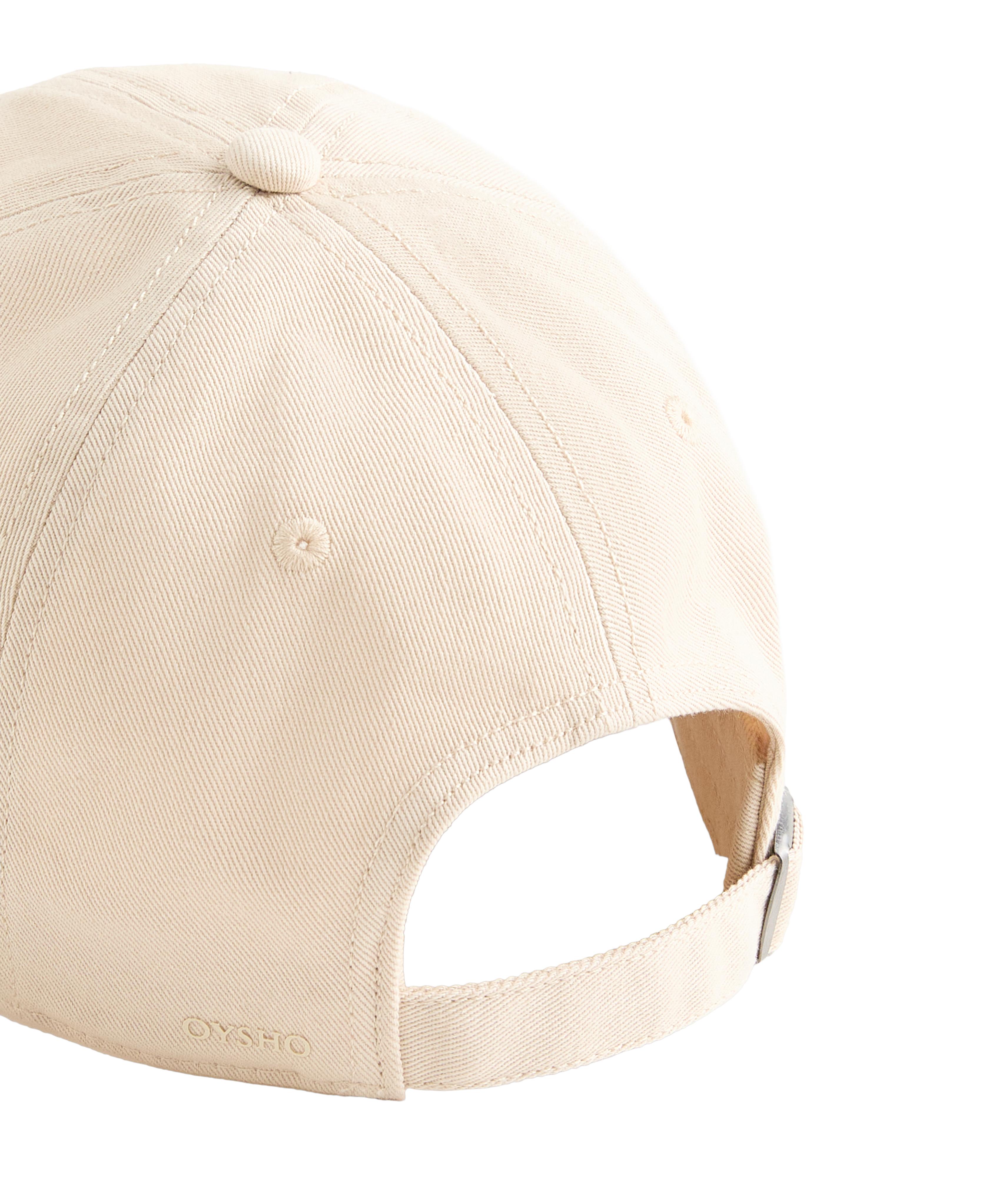 Washed-effect 100% cotton cap — PALE BEIGE