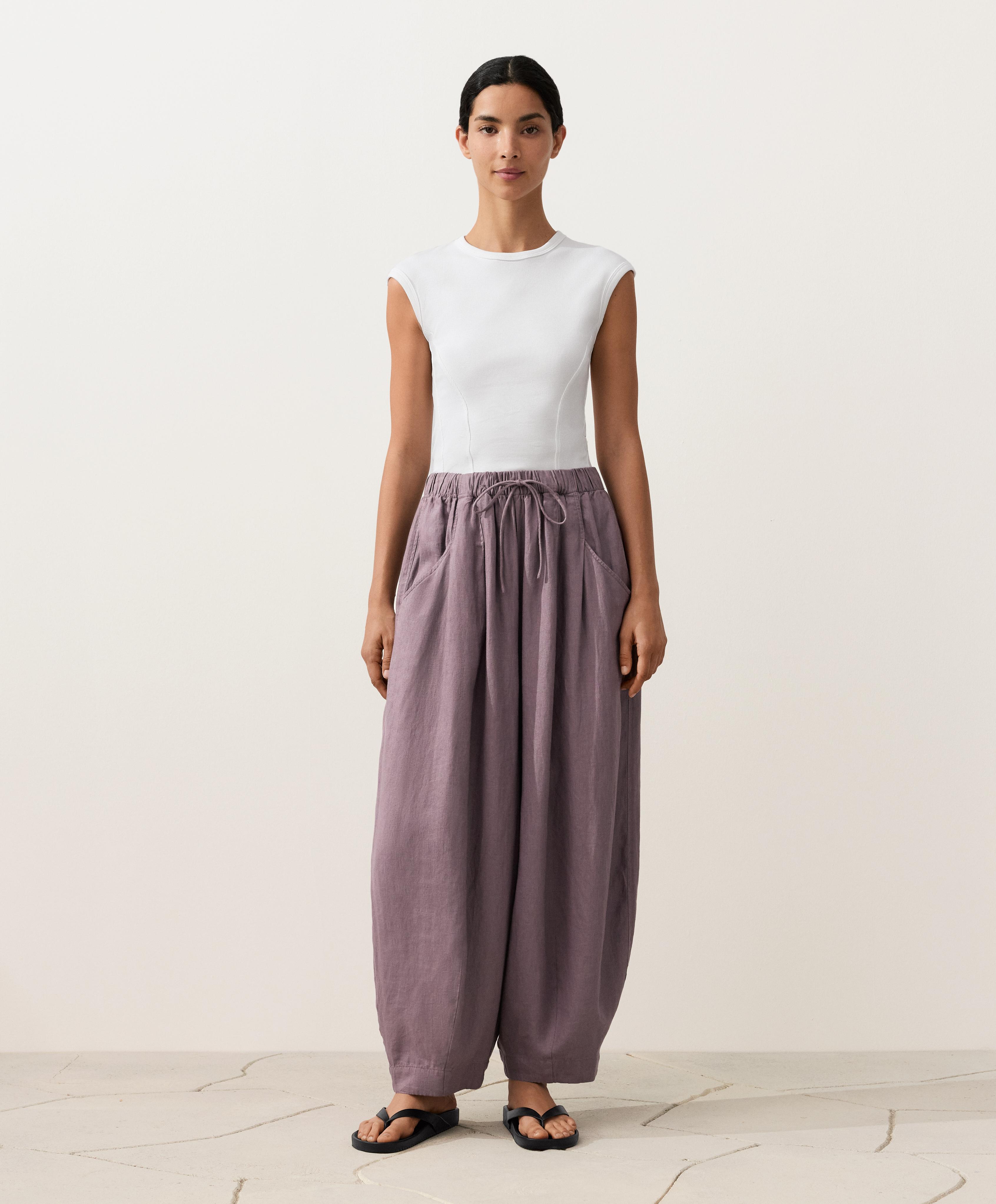 100% linen balloon trousers 100% linen balloon trousers