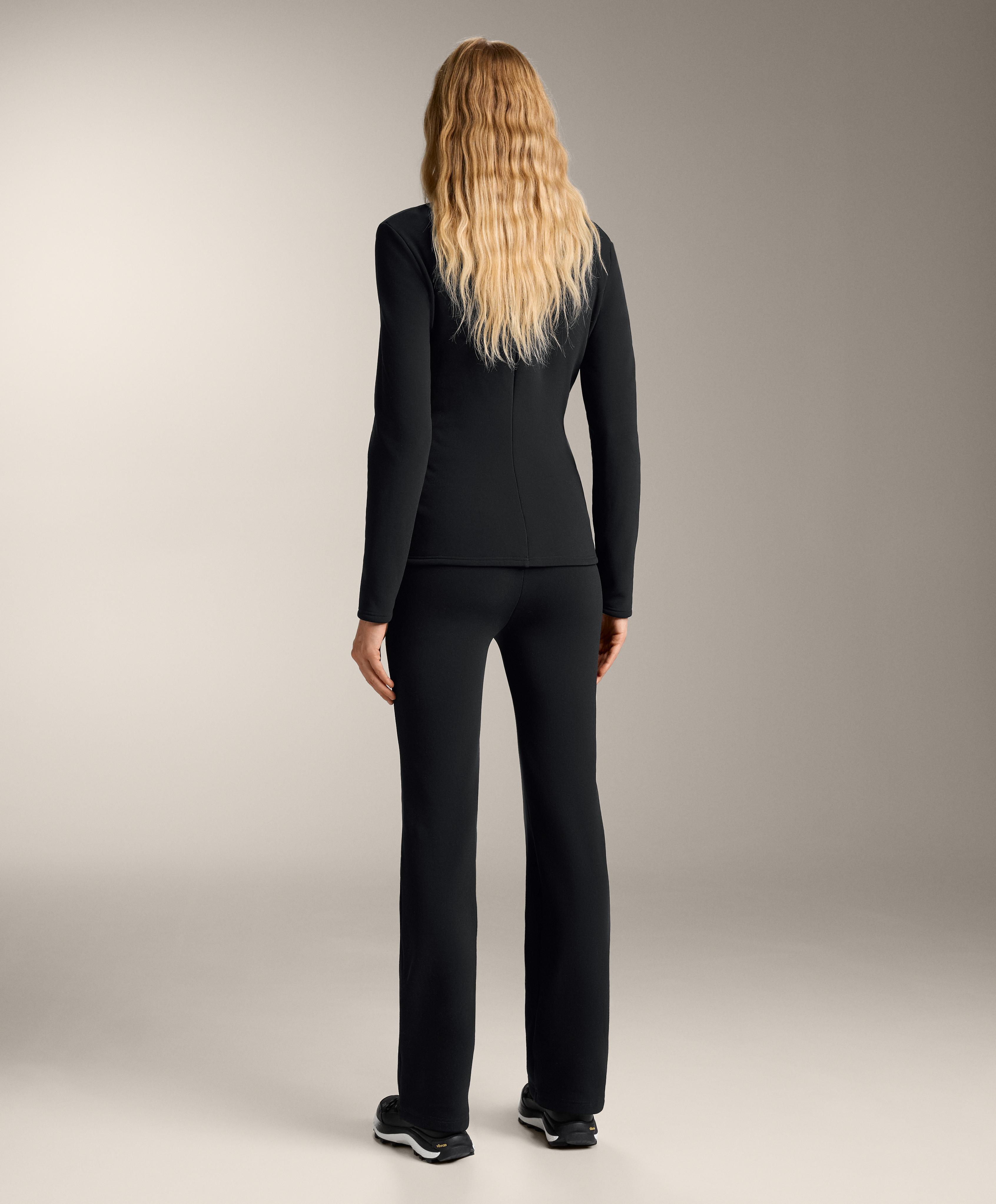 Long super extra warm seamless technical jacket — BLACK