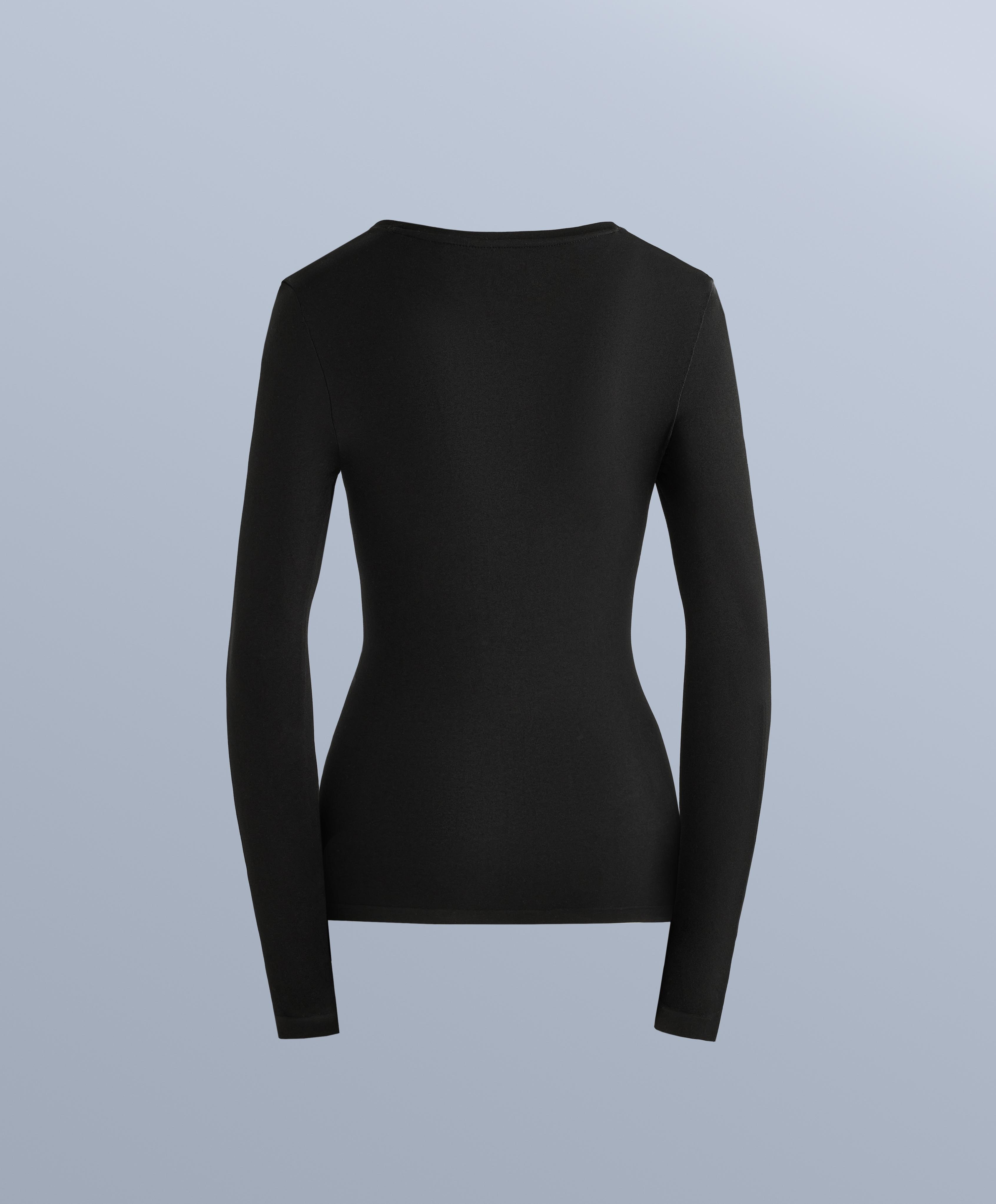 Seamless thermal base layer T-shirt — BLACK