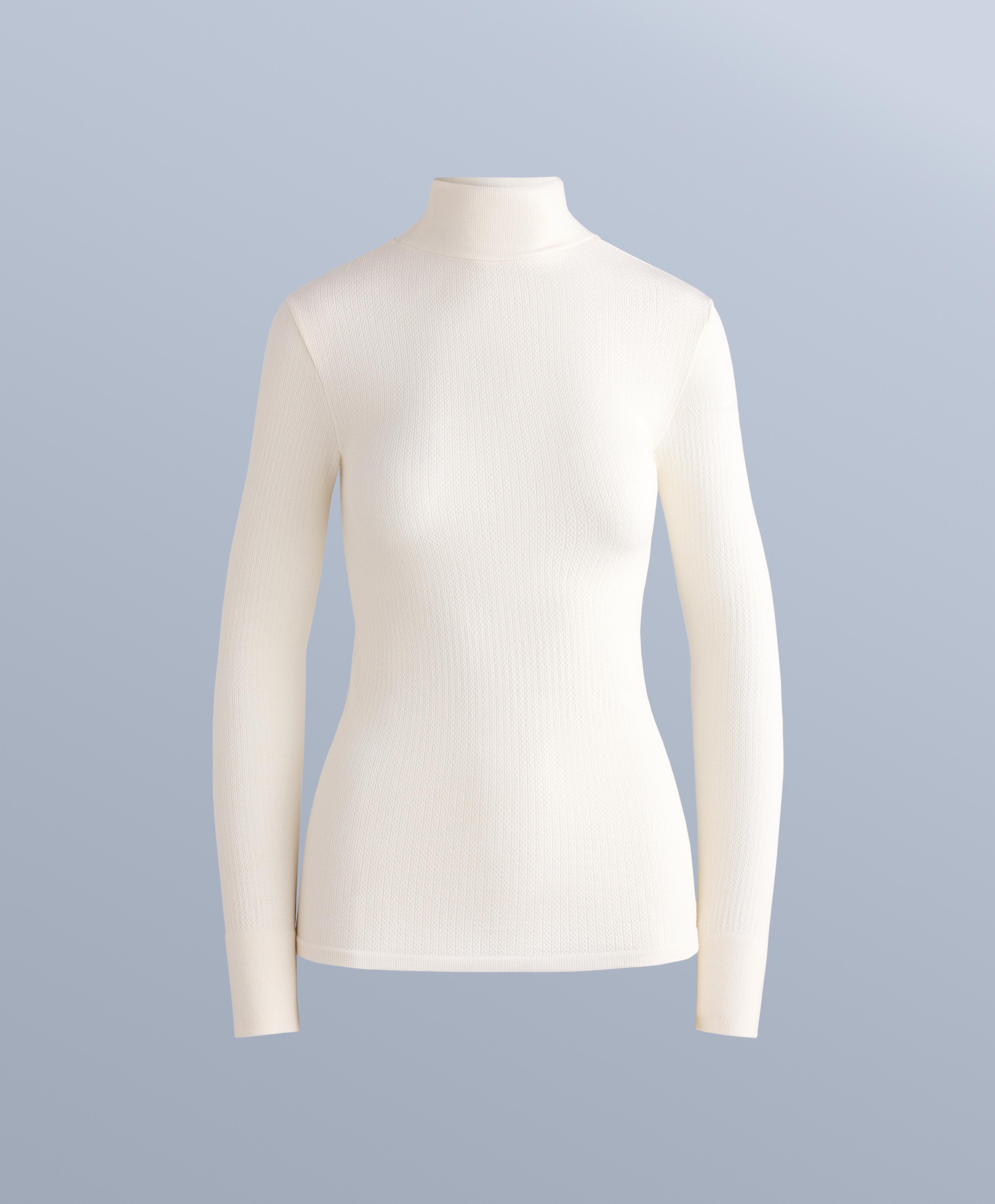 Seamless merino wool base layer T-shirt — PALE ECRU