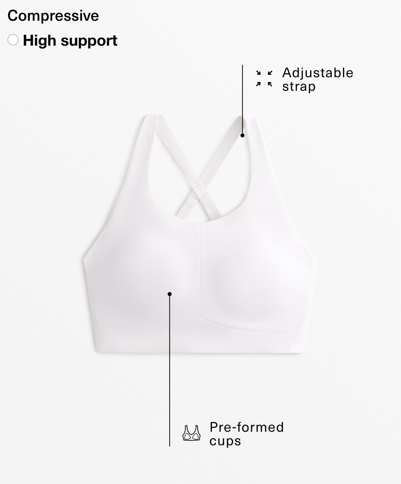 Brassière sport compressive à fort maintien