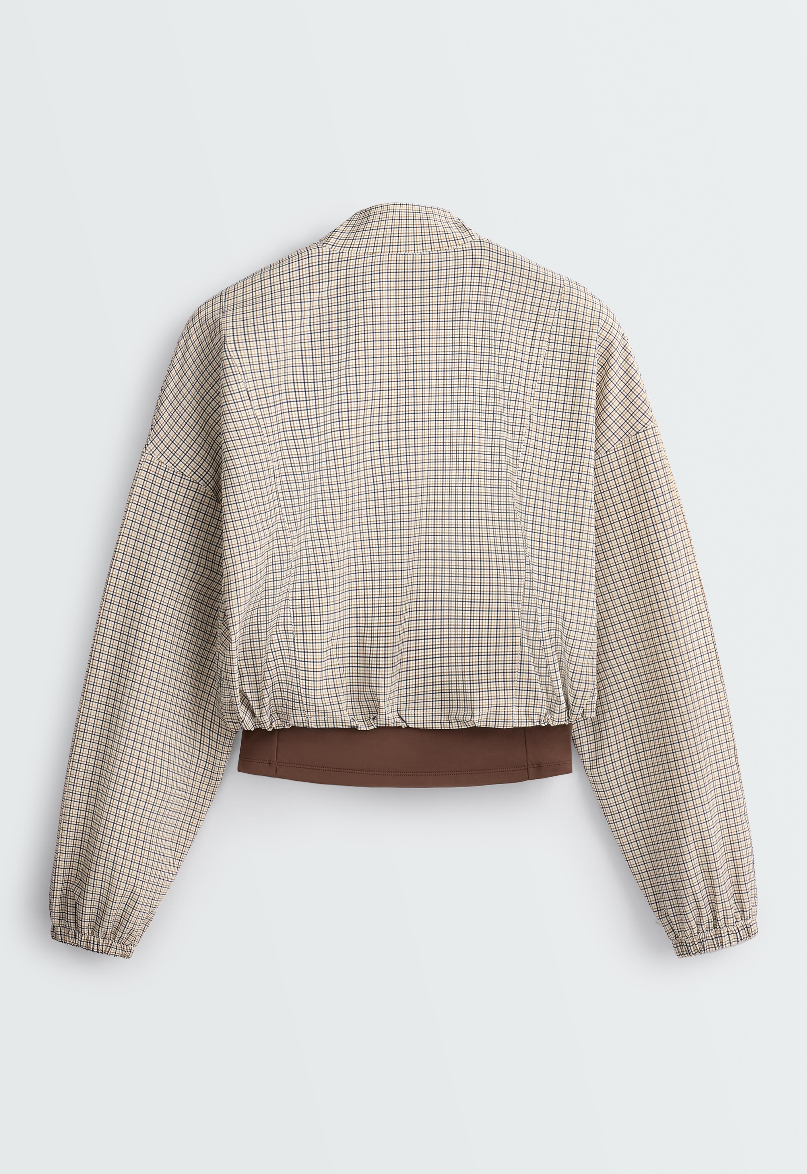Check print double-layer technical jacket — COCOA