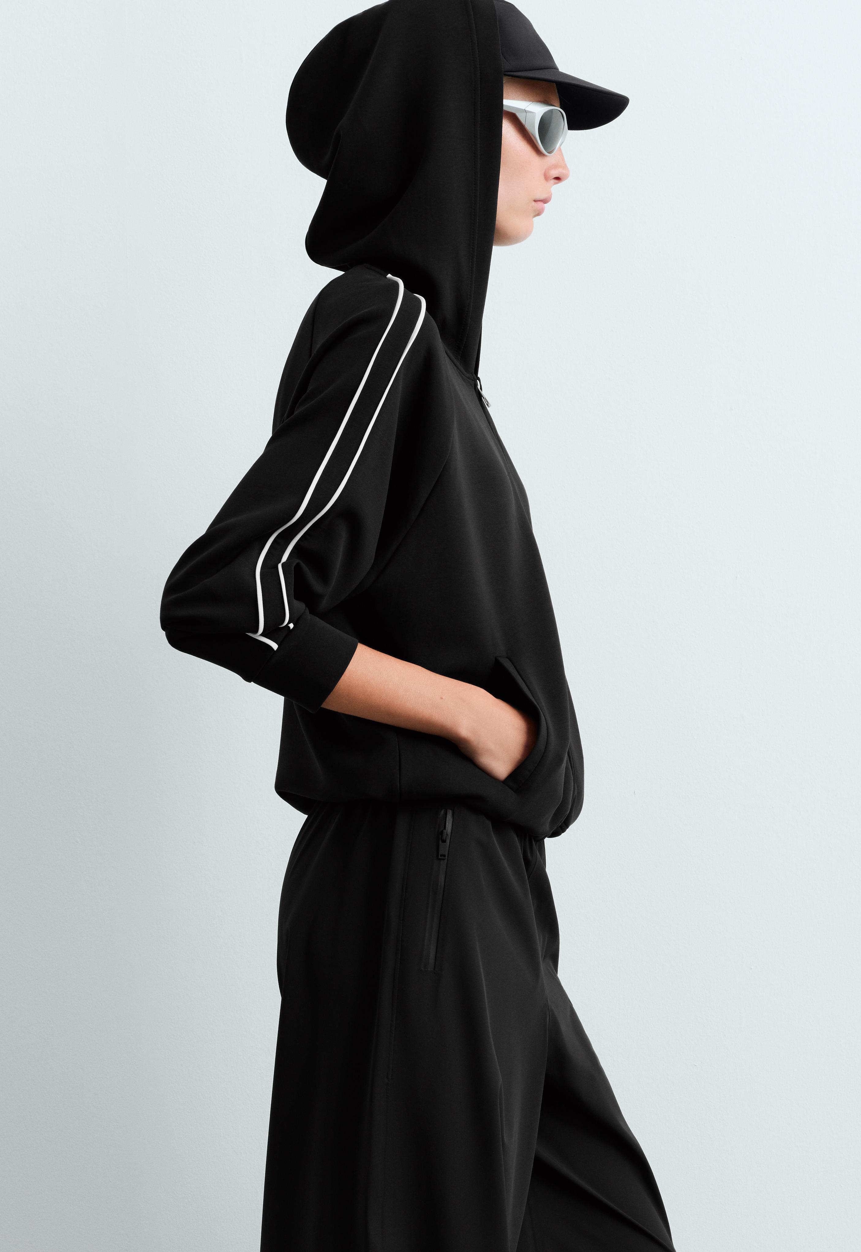 Hooded modal jacket