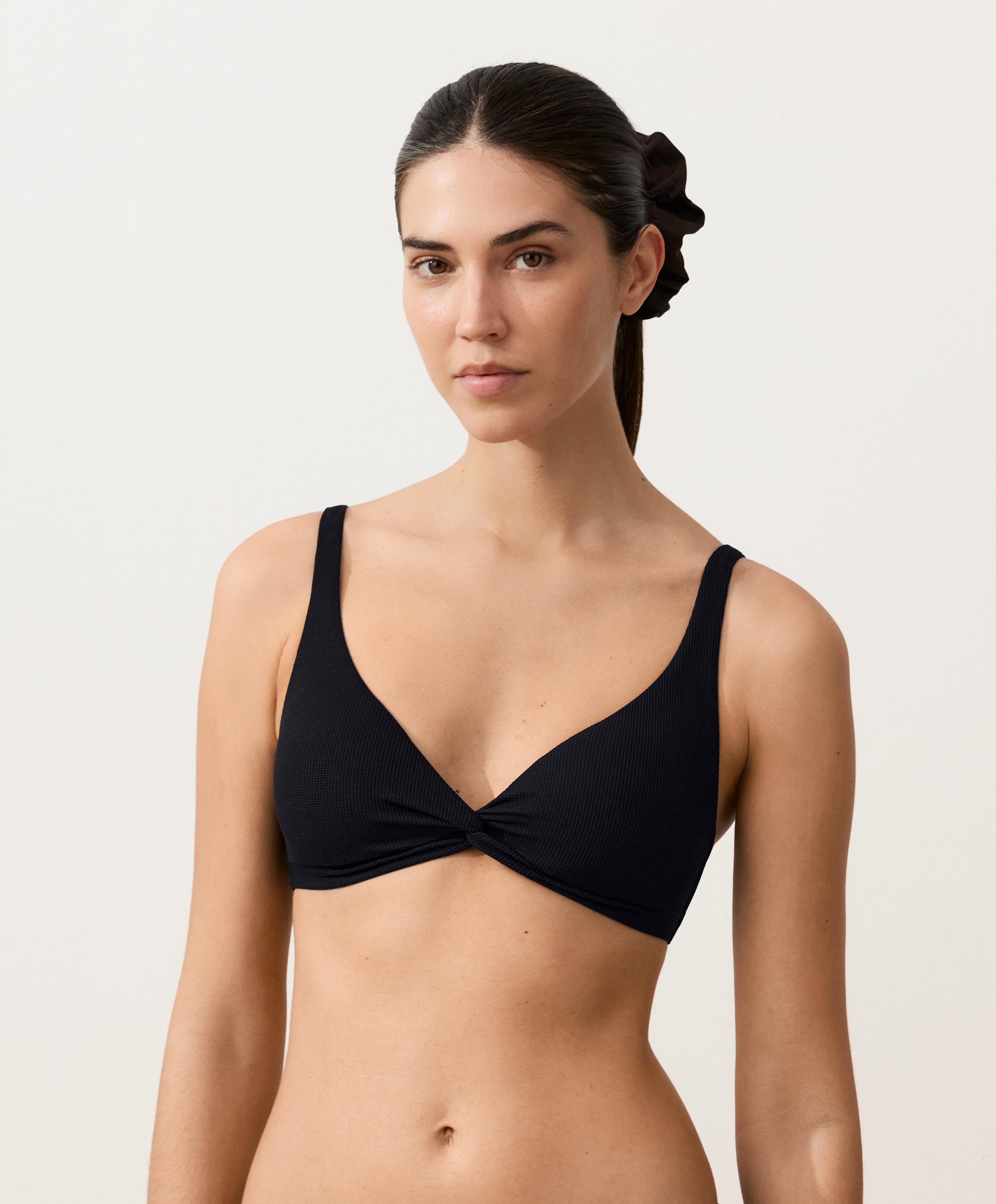 Piqué triangle bikini top Piqué triangle bikini top