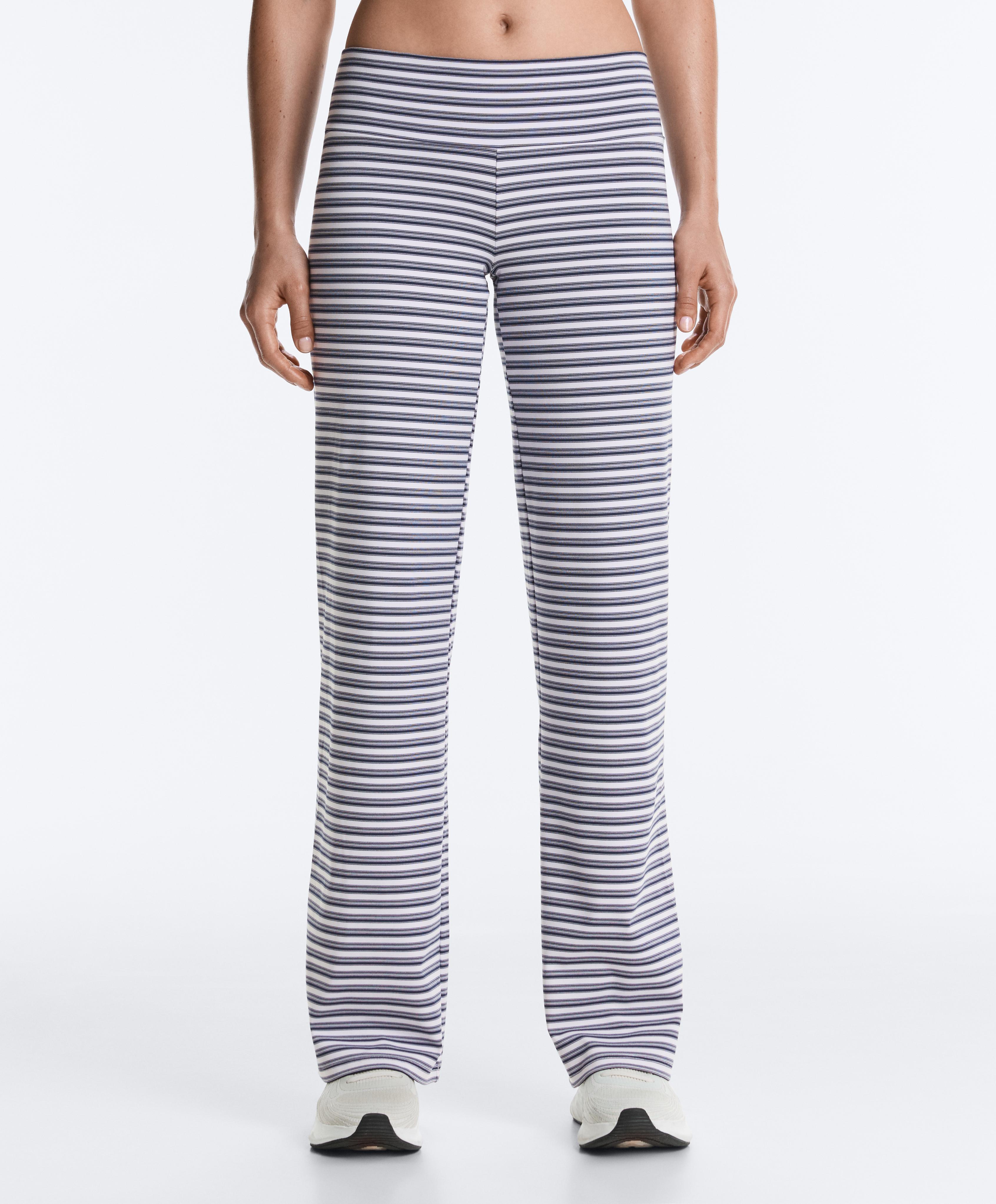 Pantalón recto high rise Comfortlux rayas