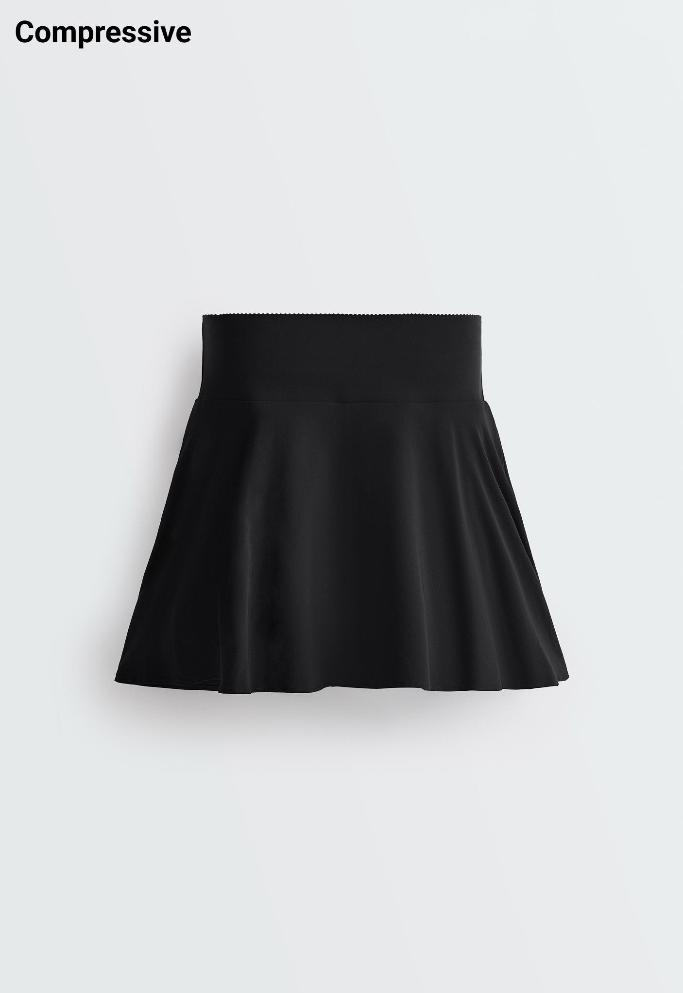 High rise Compressive skirt — BLACK