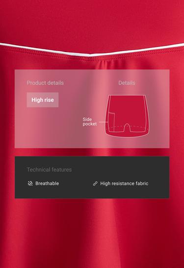 Double layer high rise short skirt — STRAWBERRY 2