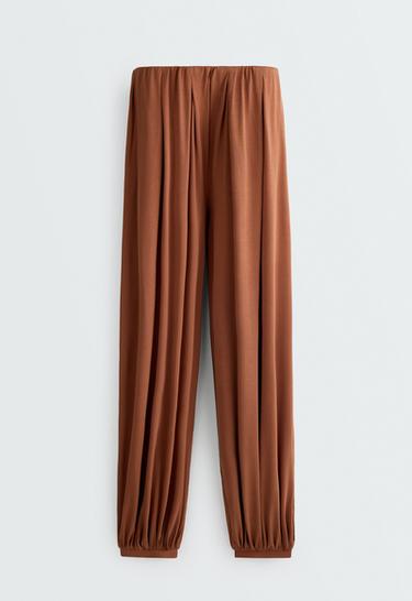 Modal blend Balloon trousers — TERRACOTTA 4