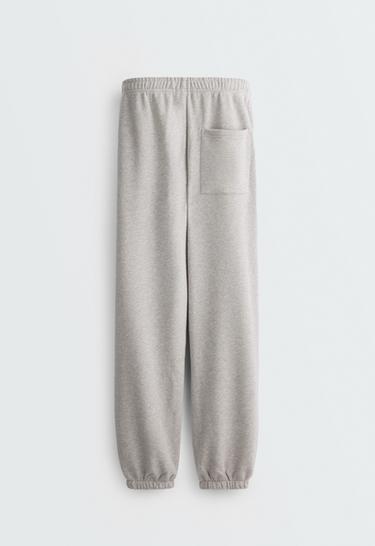 Marl fleece joggers — MID-GREY MELANGE 6