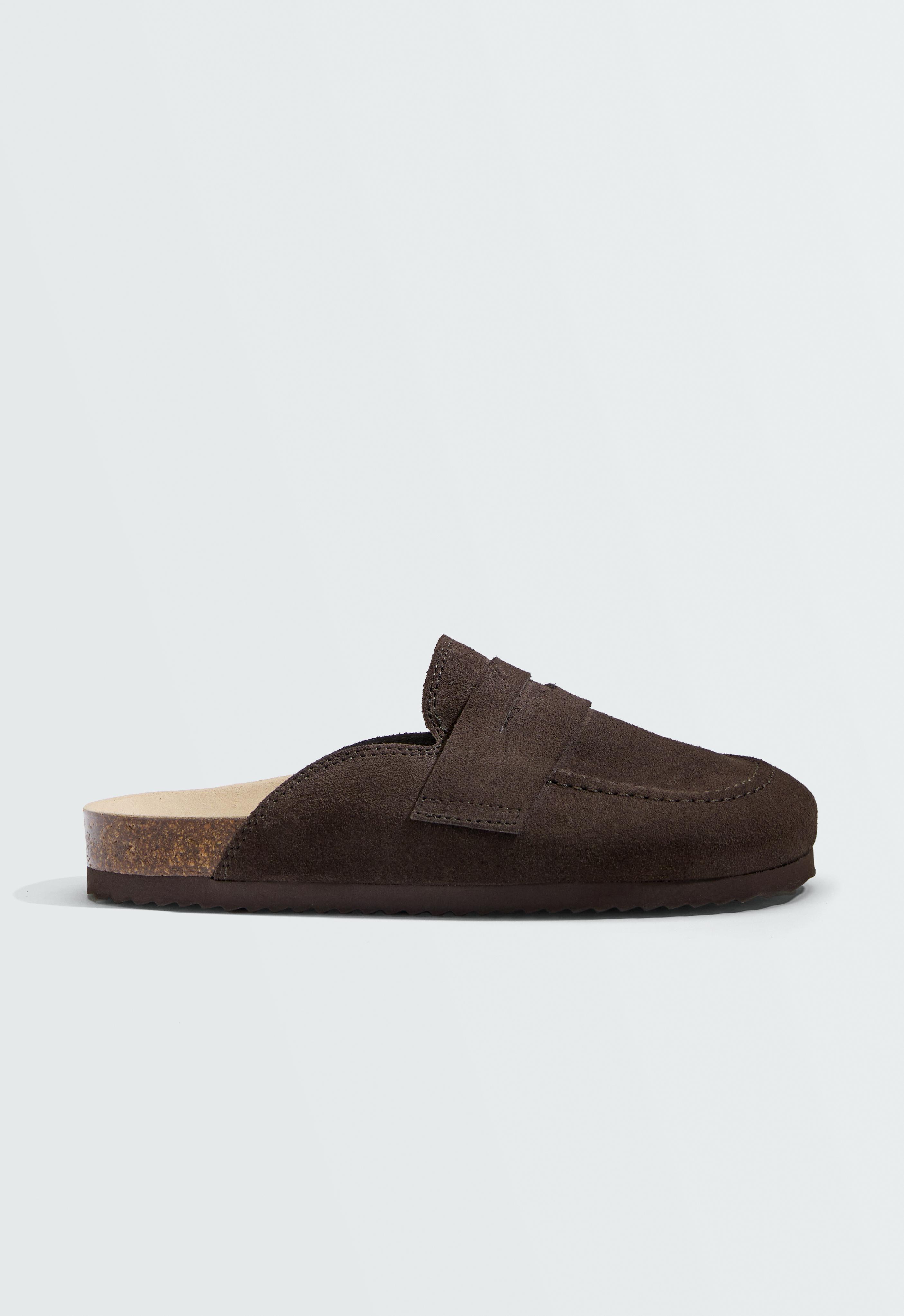 Split-leather mules