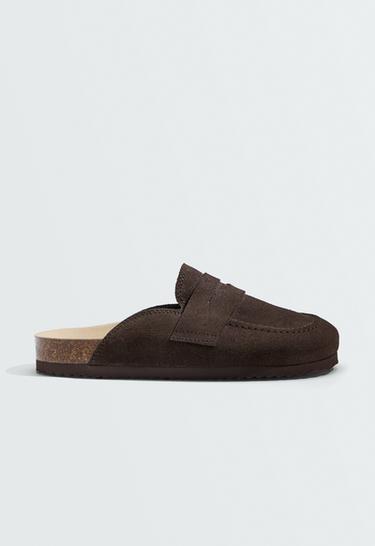 Suede clog — BROWN 1