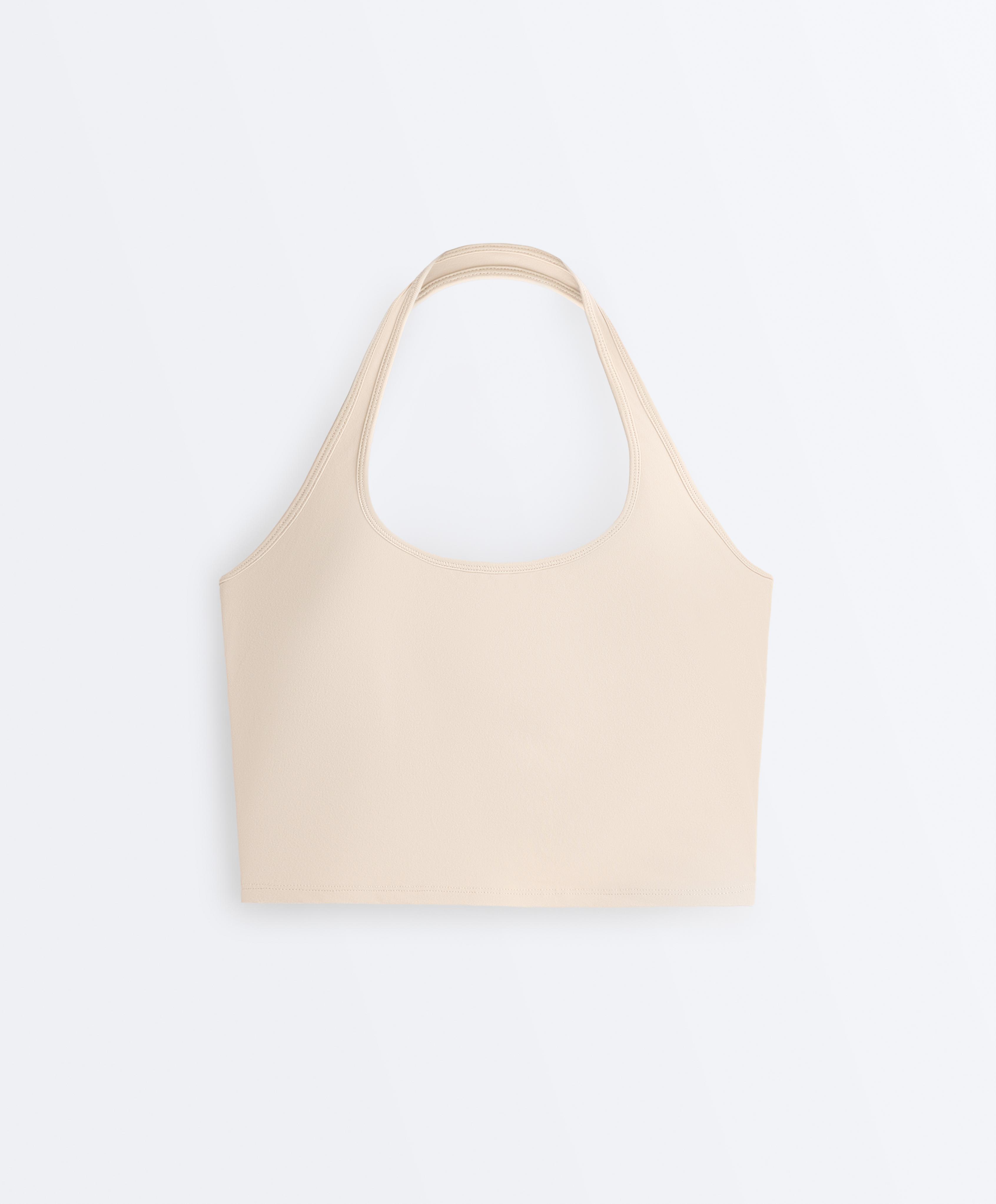 Evermove halter tank top — PALE MINK