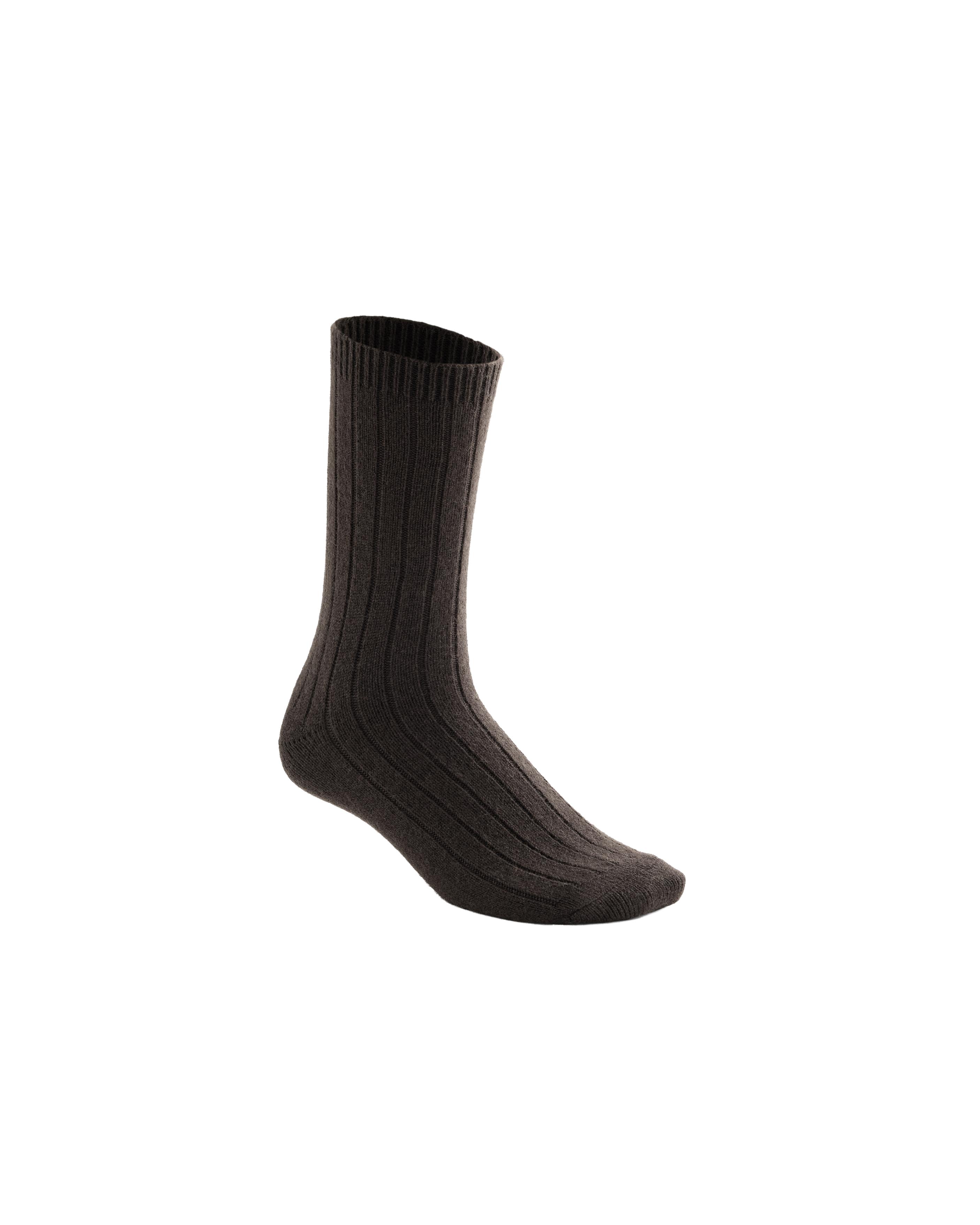 75% cashmere socks — DARK BROWN
