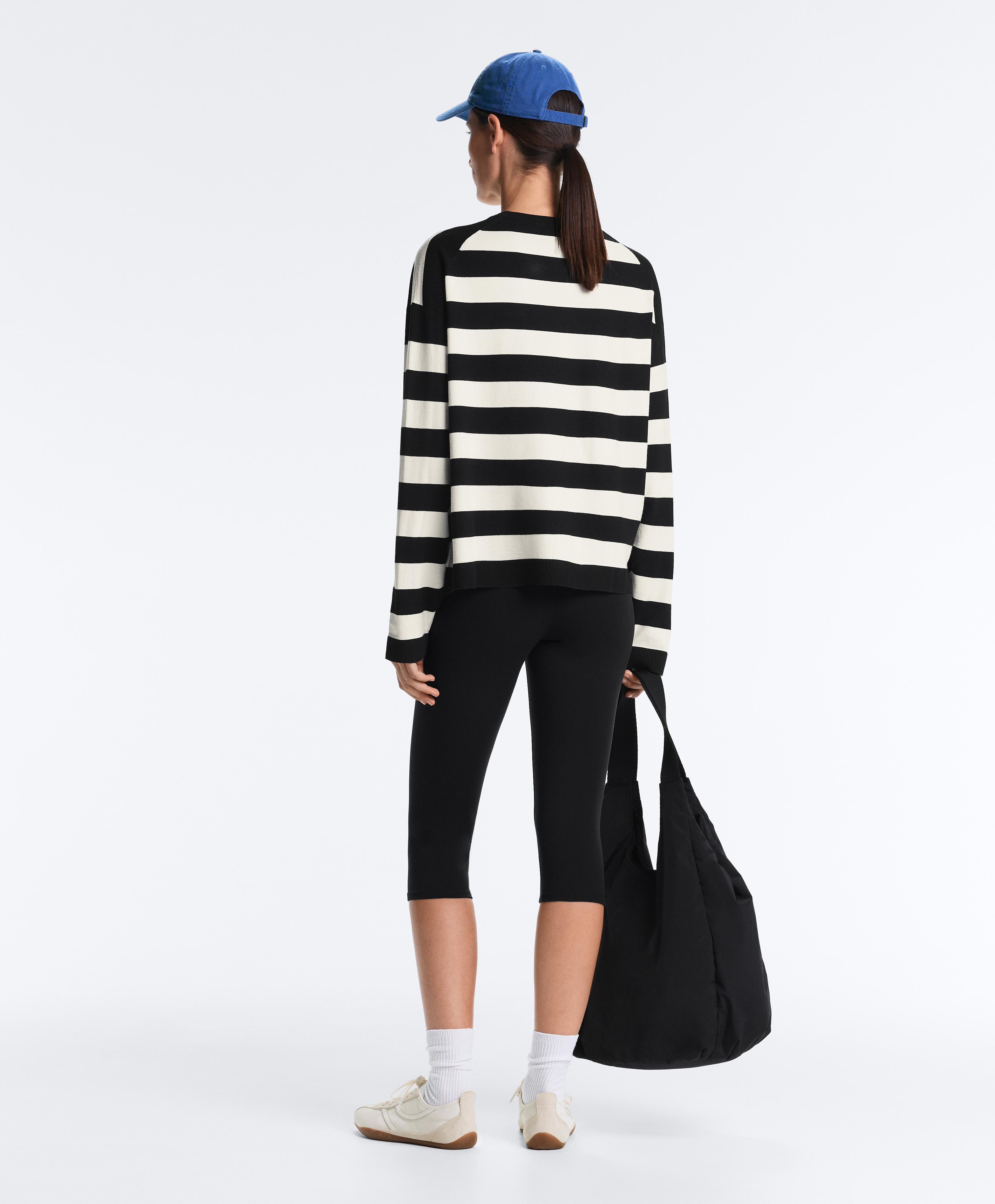 Striped knit jumper — PALE ECRU