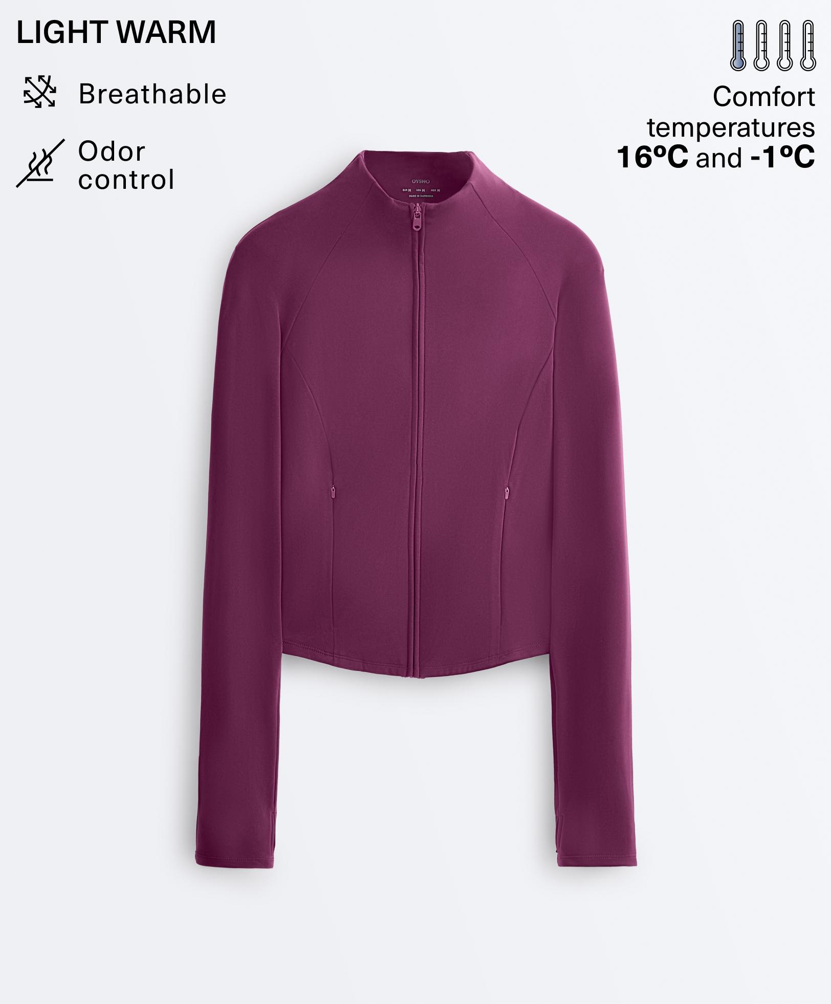 Light warm technical jacket — DARK PLUM