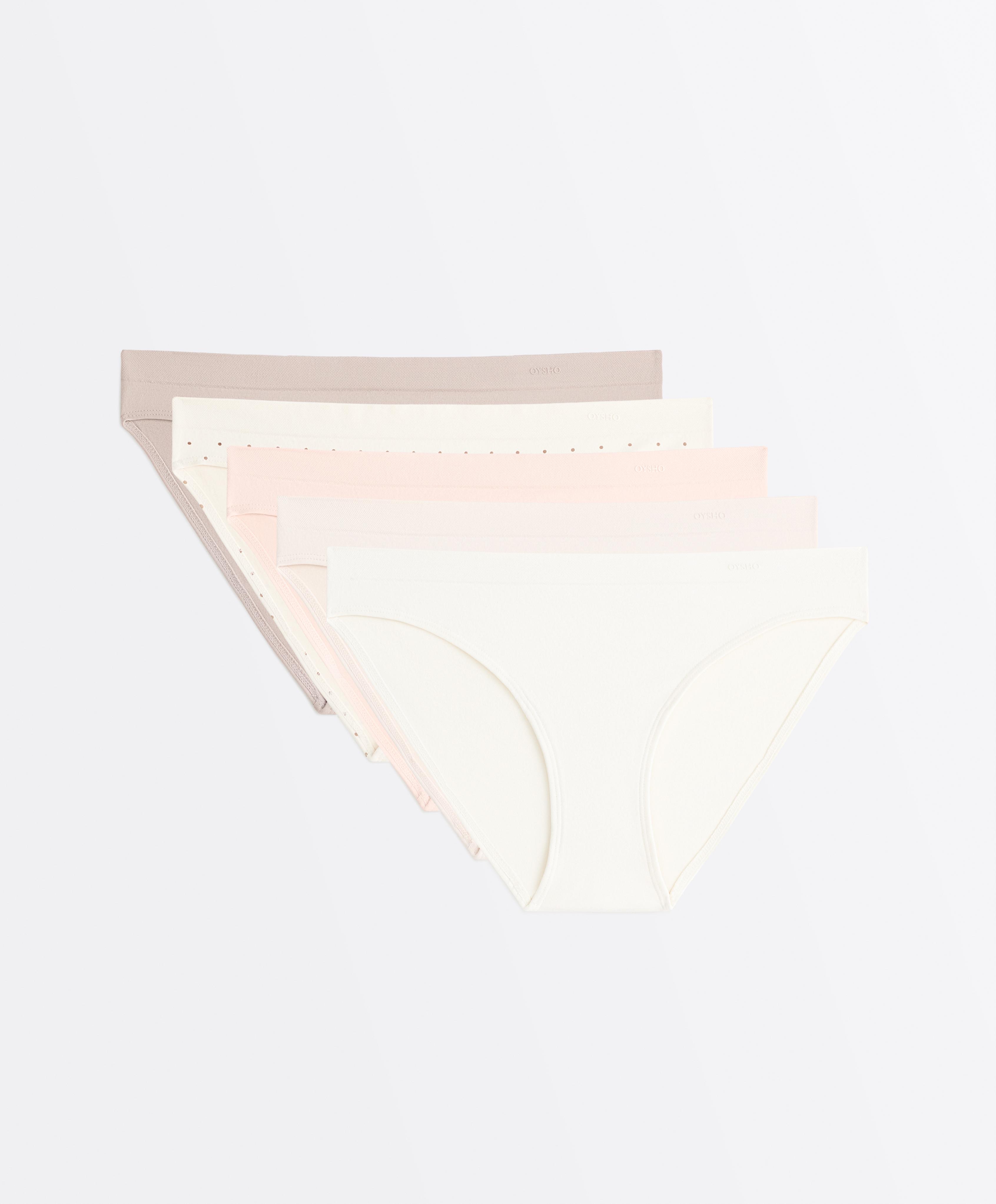 5 seamless soft-touch classic briefs — MINK