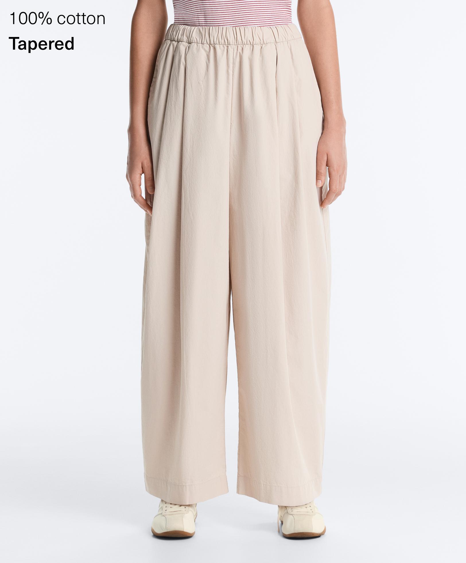 Pantalon fuselé à plis 100 % coton Pantalon fuselé à plis 100 % coton