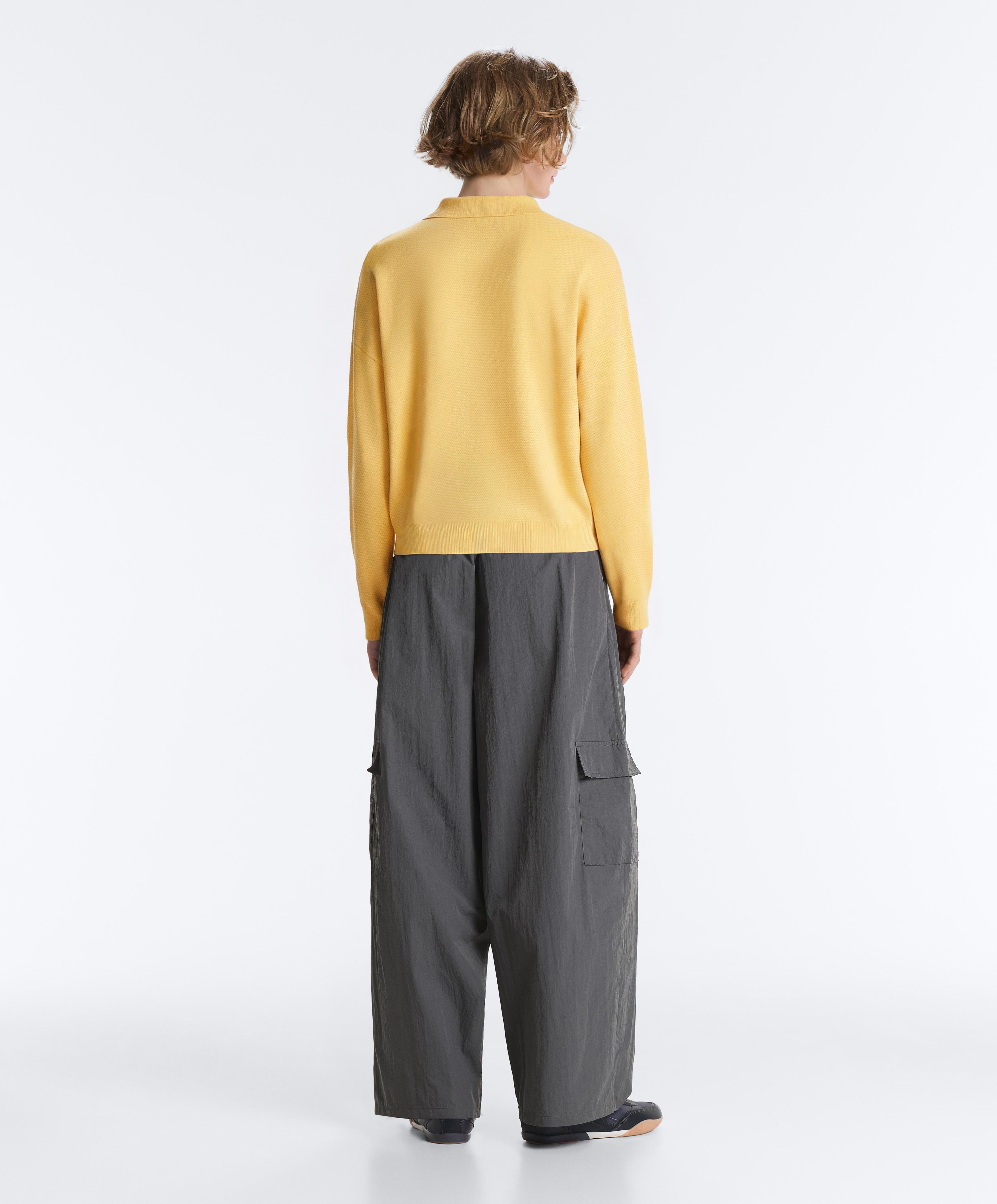 Water-repellent nylon cargo trousers — ASPHALT GREY