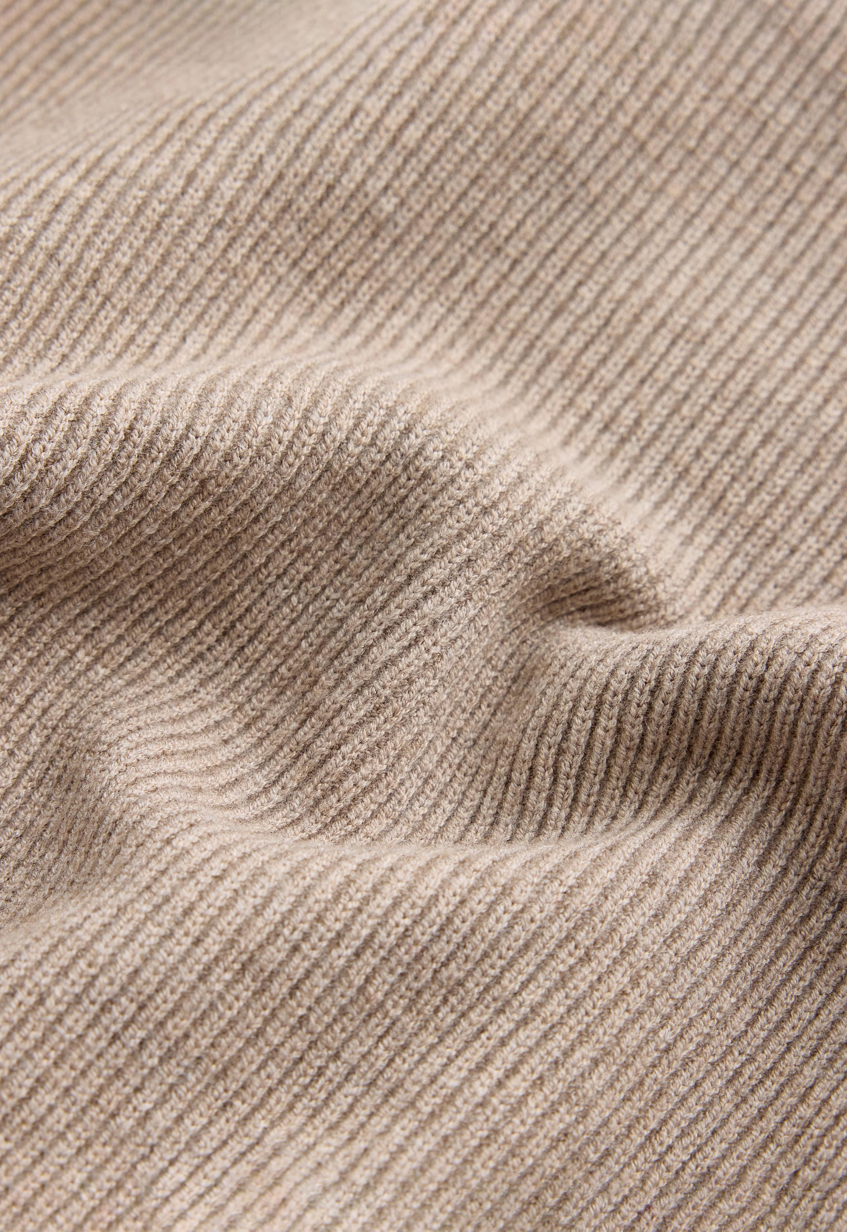 Open-knit hooded jacket — SOFT MINK