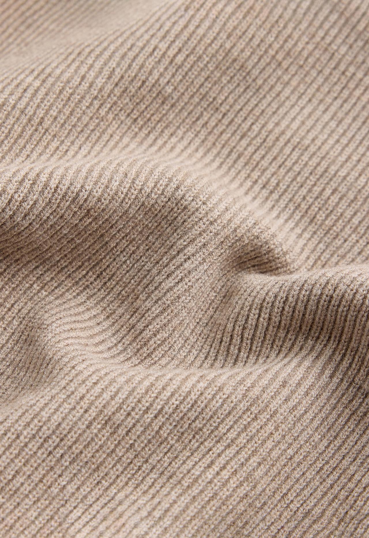Open-knit hooded jacket — SOFT MINK