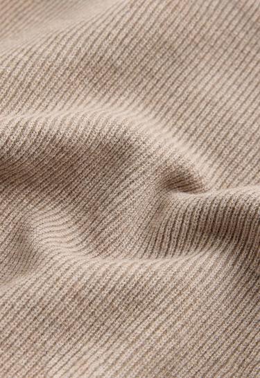 Open-knit hooded jacket — SOFT MINK 8