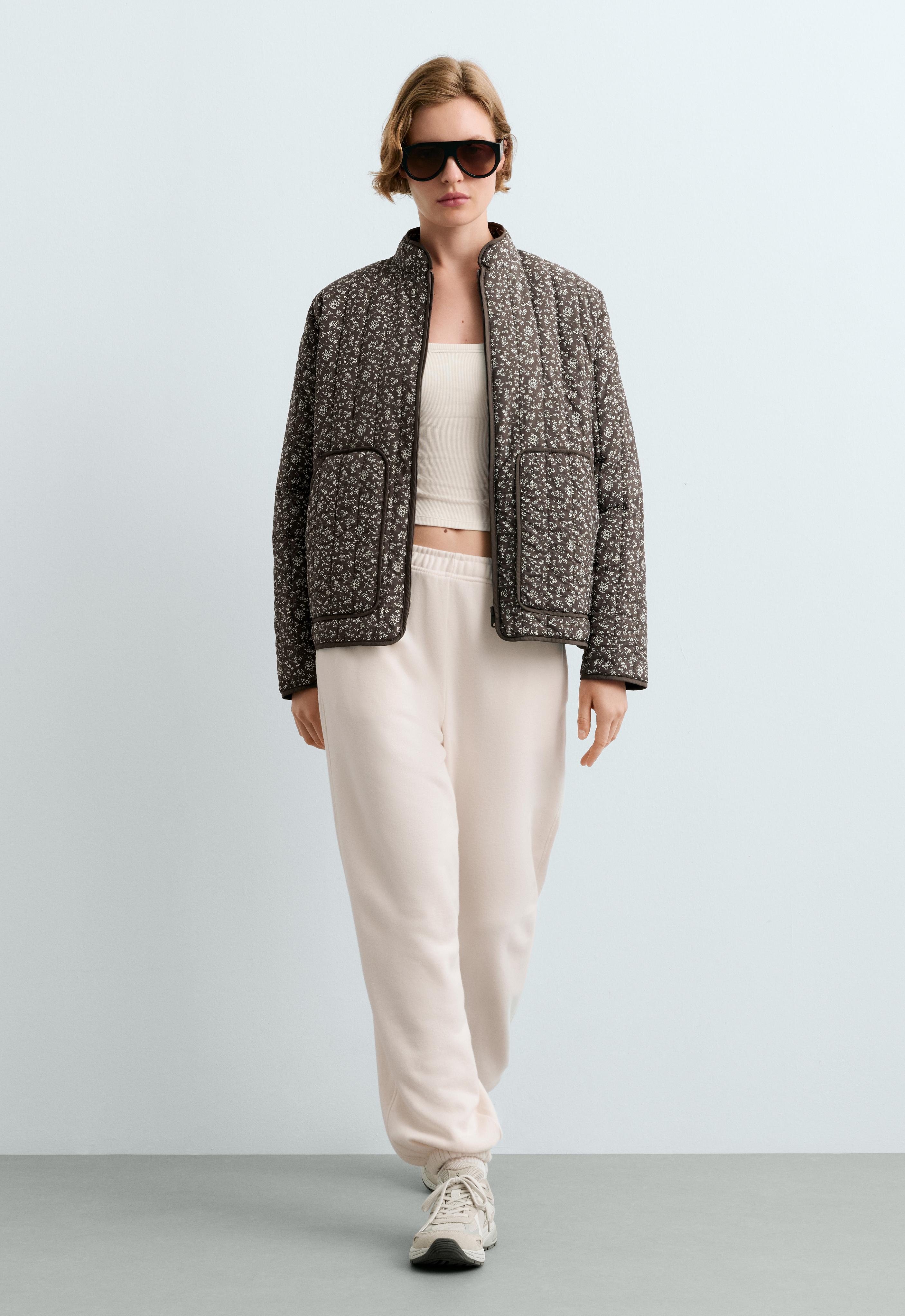 Chaqueta midi acolchada repelente al agua FELLEX® con AEROGEL flores