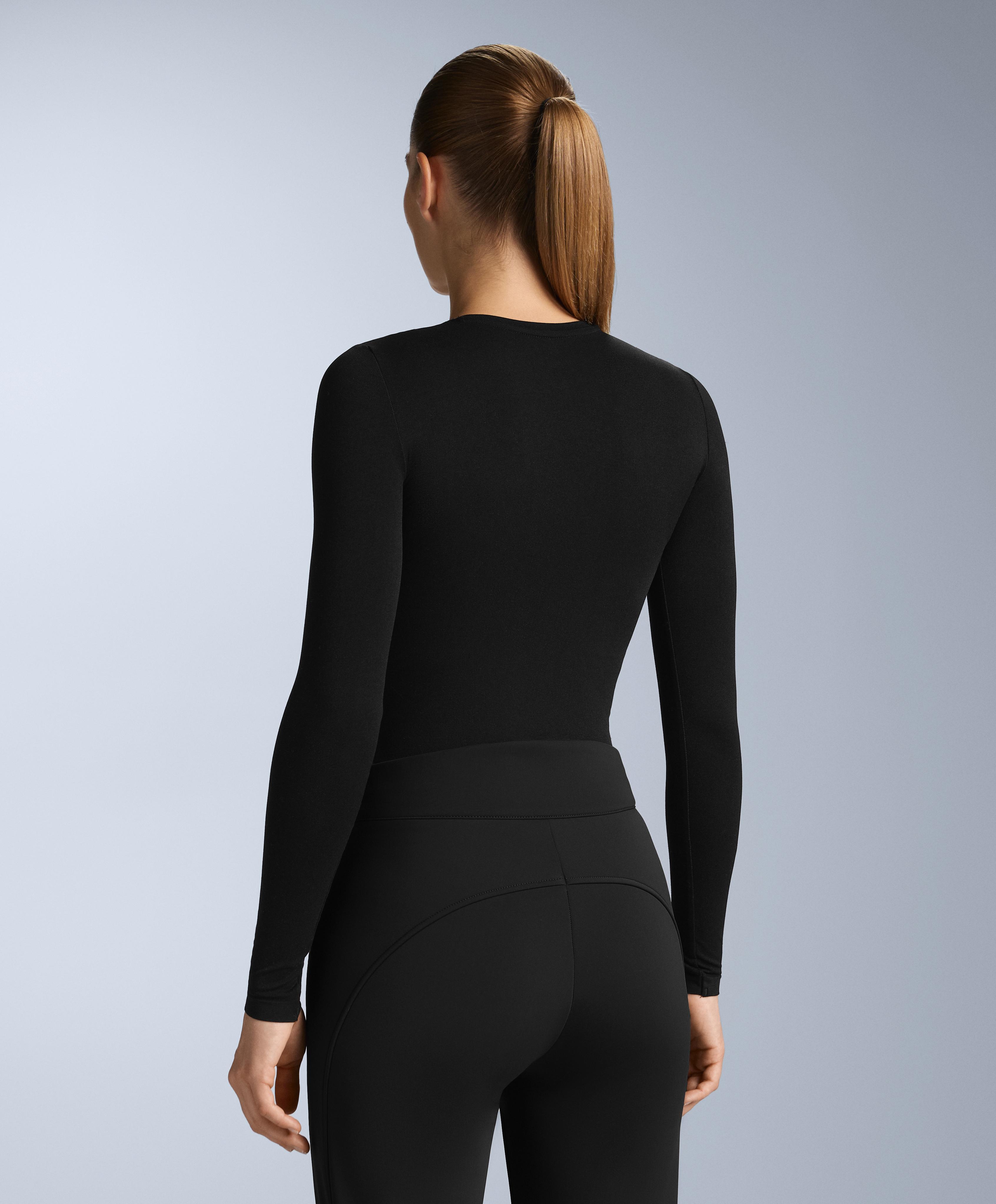 Seamless thermal base layer T-shirt — BLACK
