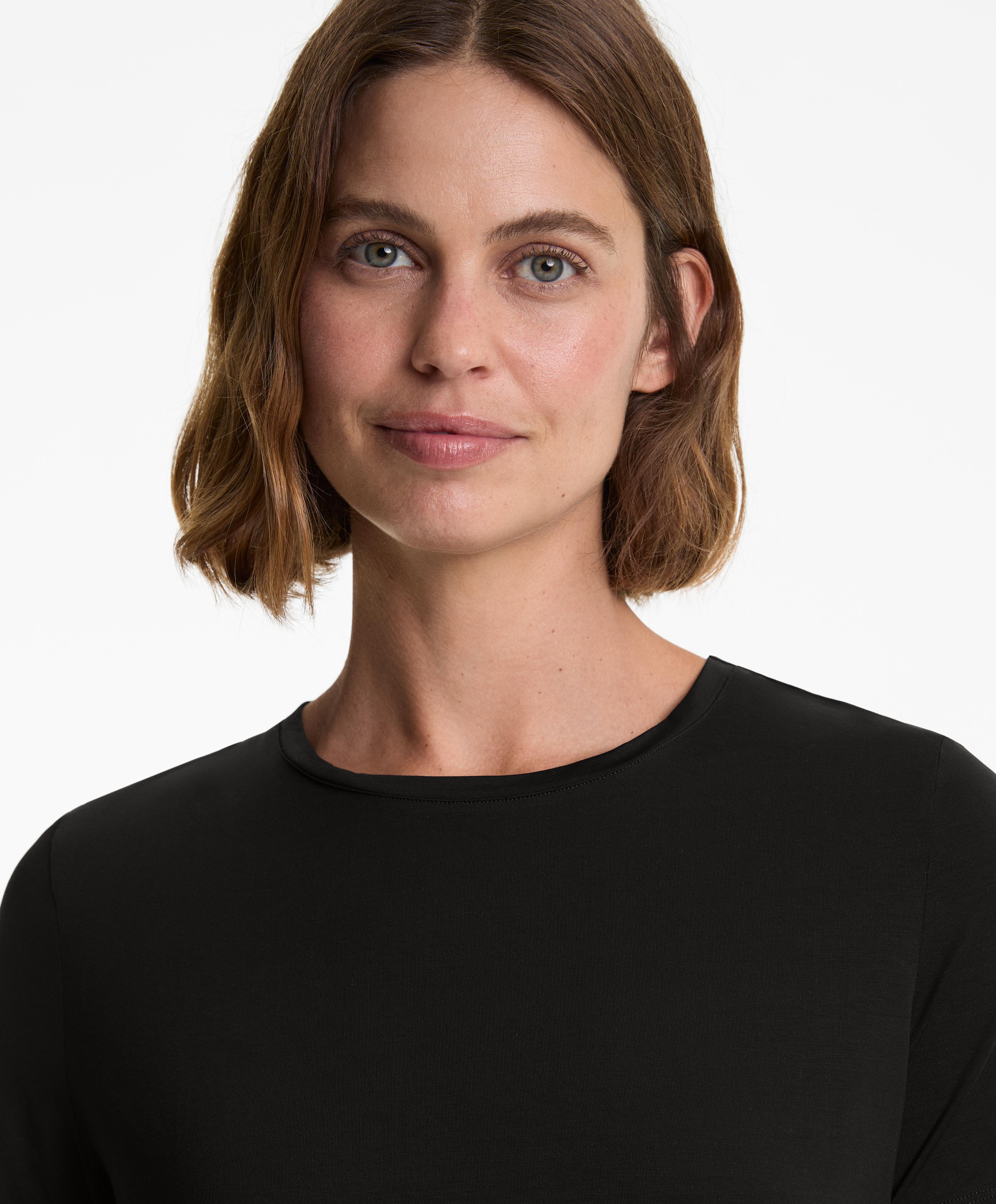 Lyocell blend short-sleeve crop T-shirt - Sale Lyocell blend short-sleeve crop T-shirt - Sale