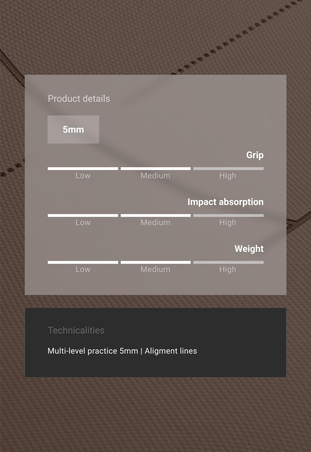 5mm yoga mat — BROWN